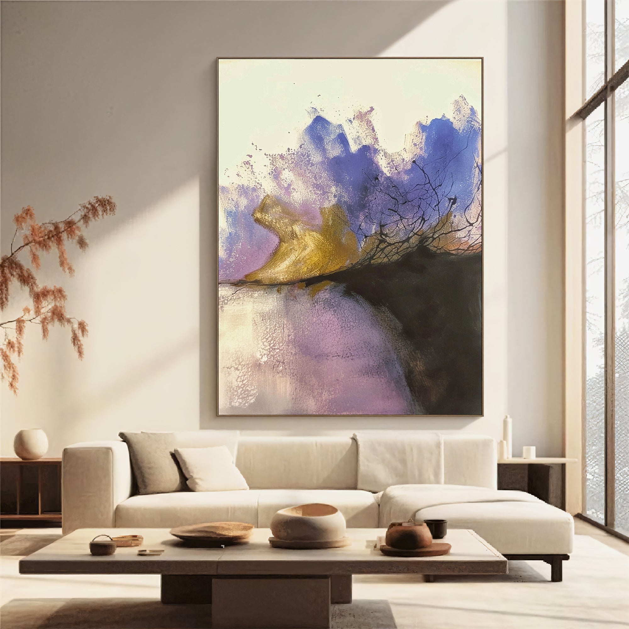 Textured Violet Luxury | Purple Gold