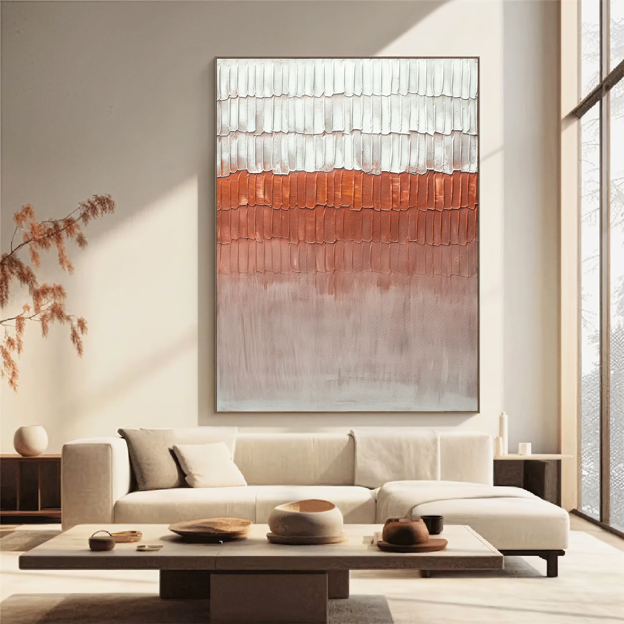 Textured Gradient Elegance | Rust Hues