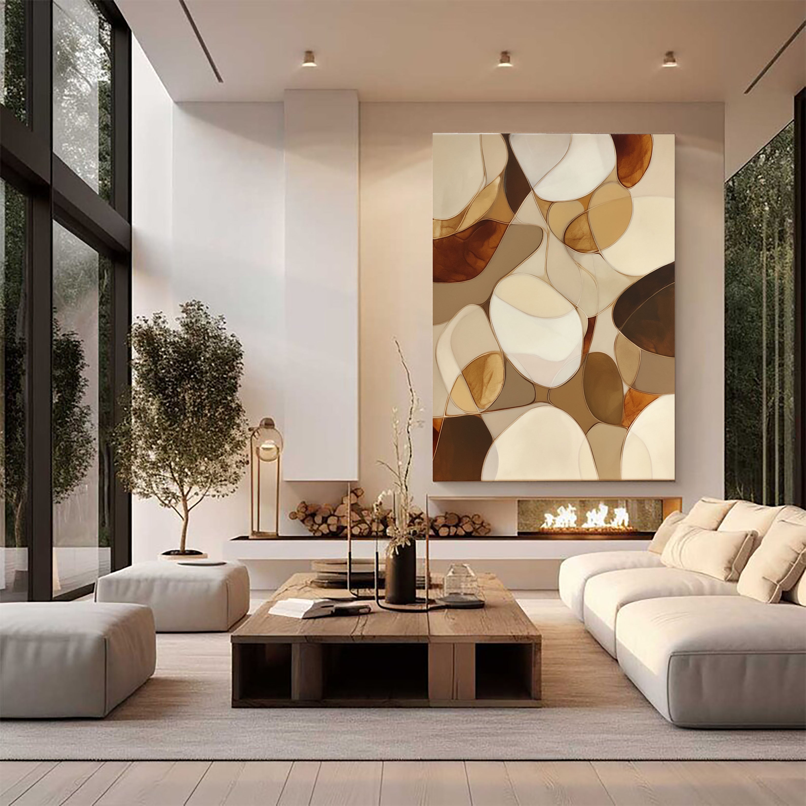 Textured Organic Harmony | Brown Beige