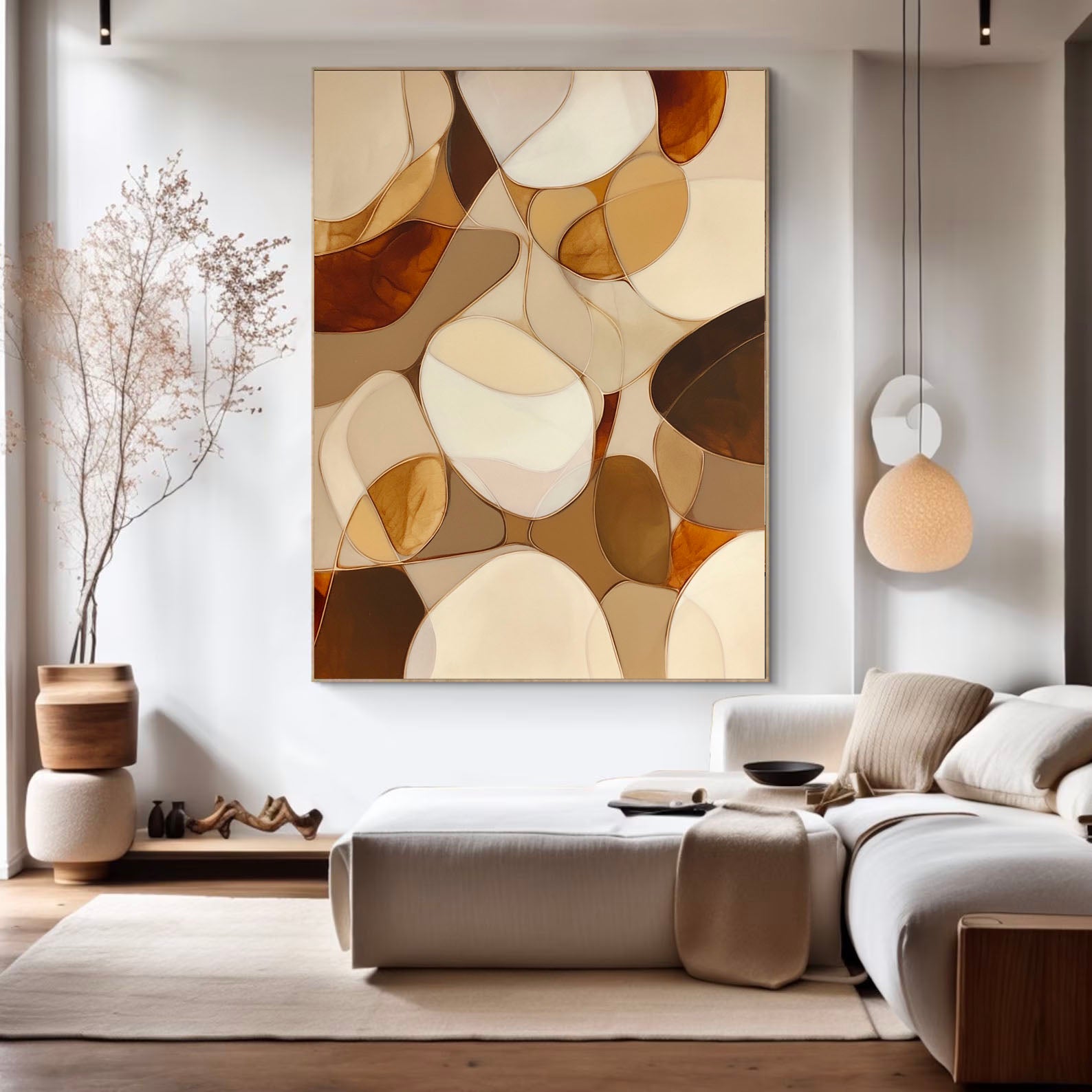 Textured Organic Harmony | Brown Beige