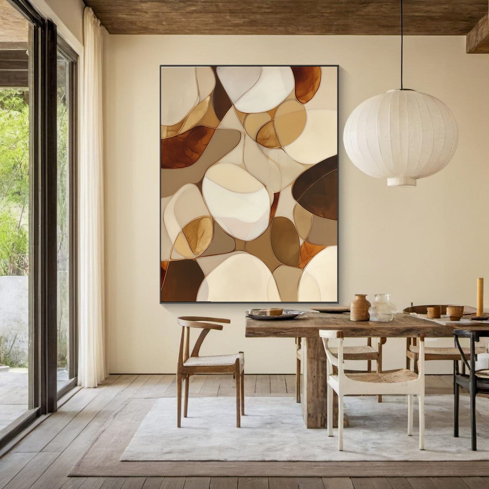 Textured Organic Harmony | Brown Beige