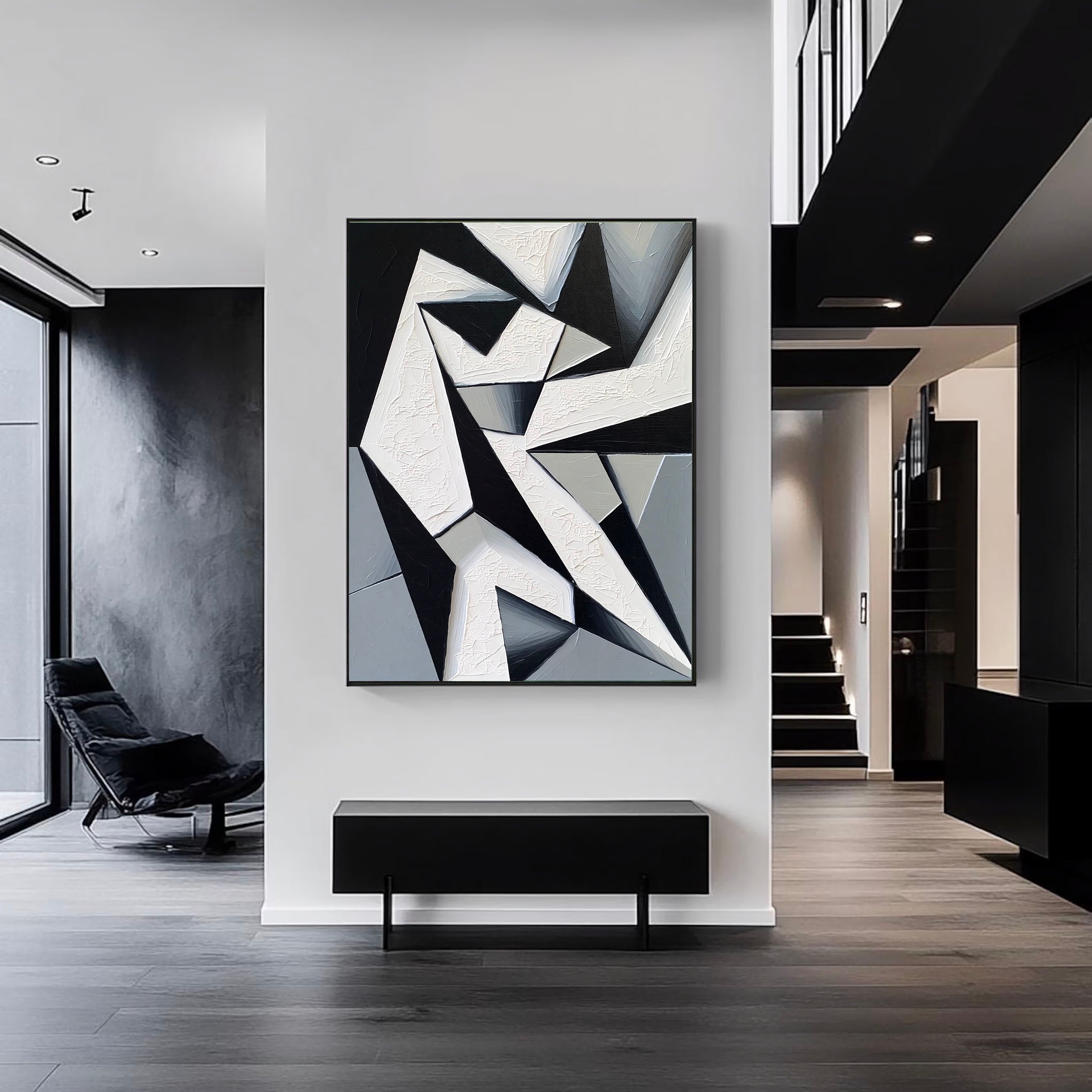 Texturierte Geometrische Kante | Monochromatische Winkel