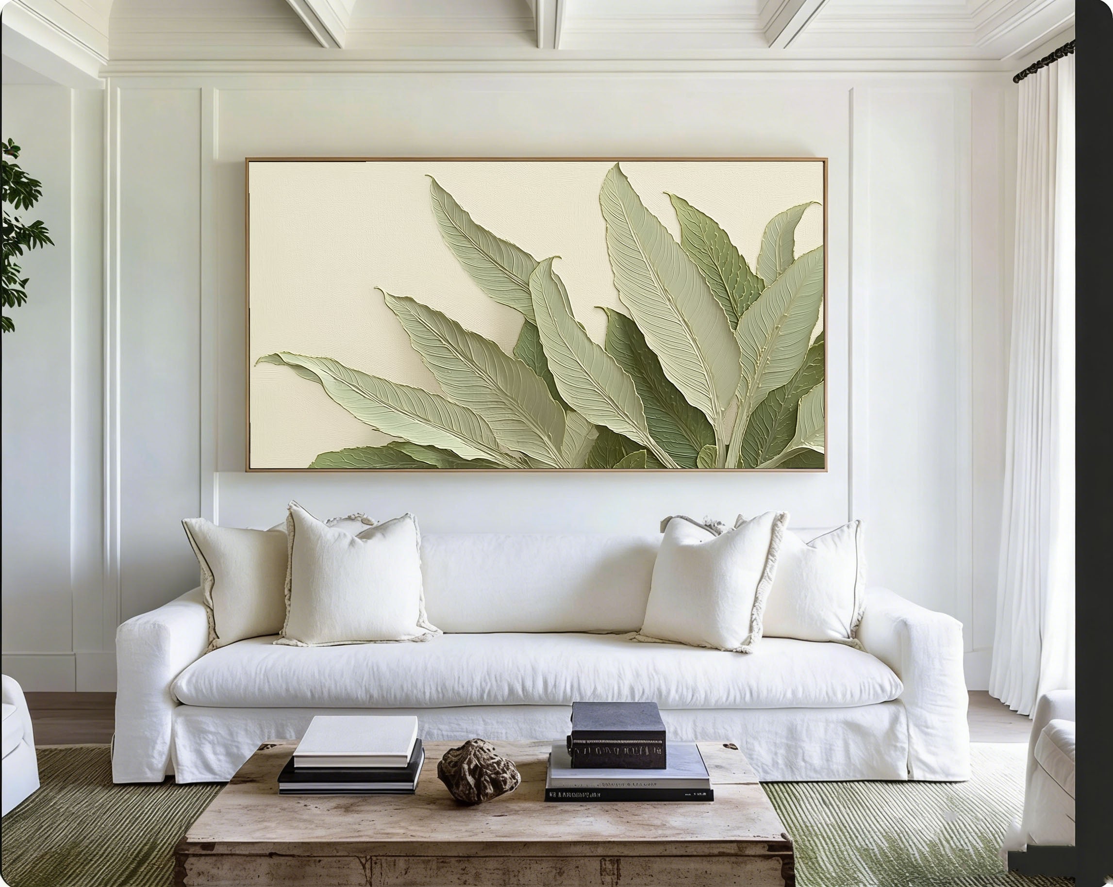 Textured Leaf Serenity | Sage Green