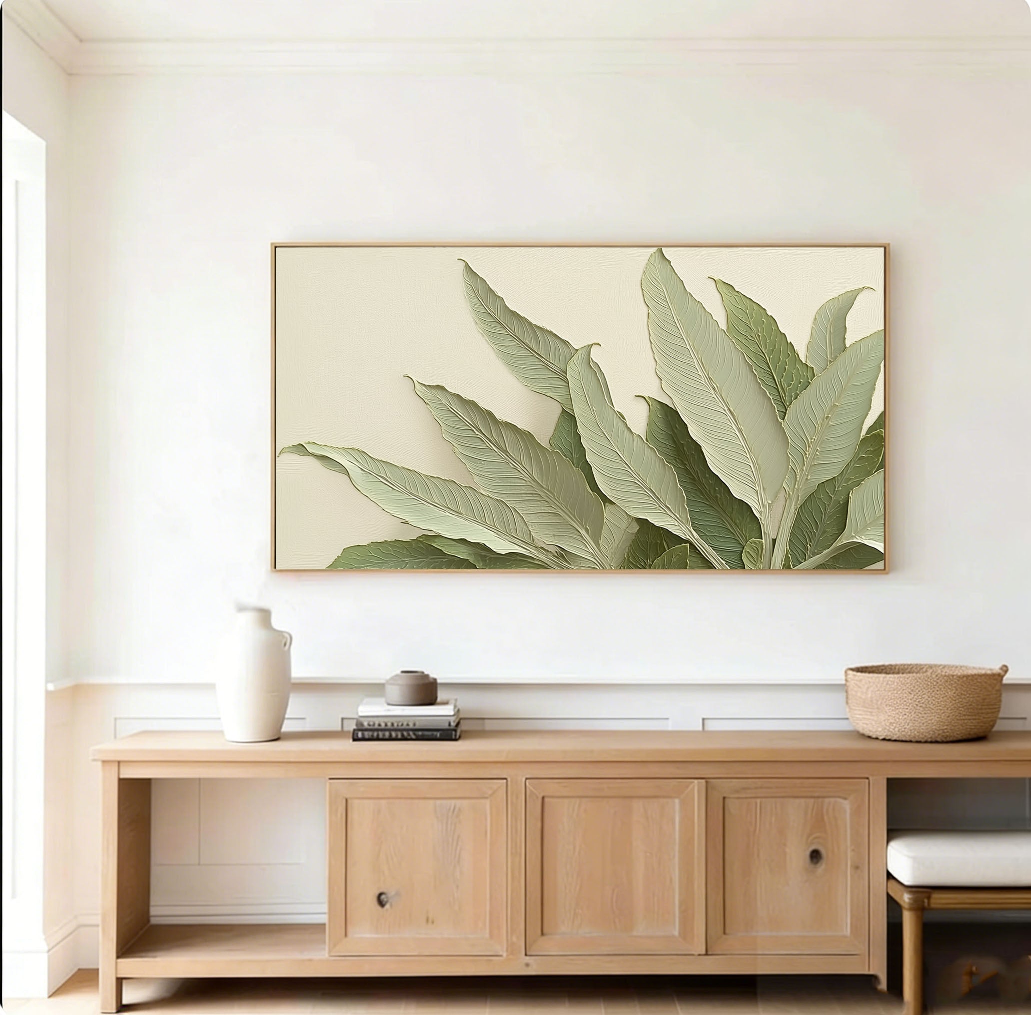 Textured Leaf Serenity | Sage Green