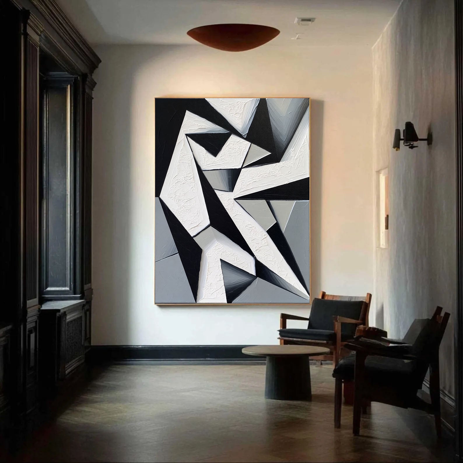 Texturierte Geometrische Kante | Monochromatische Winkel