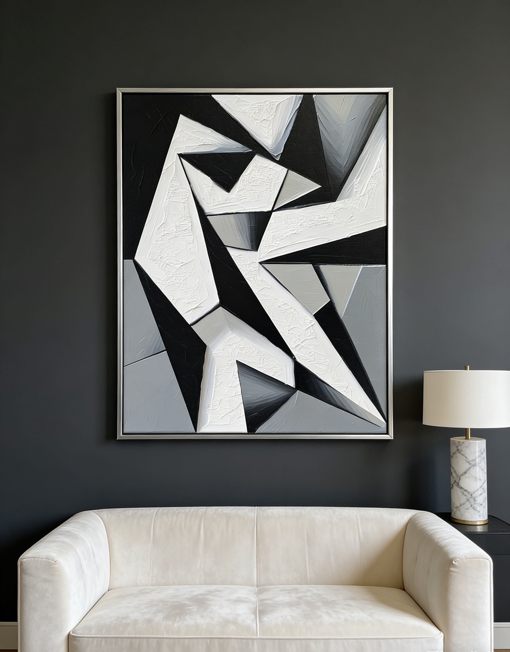 Texturierte Geometrische Kante | Monochromatische Winkel