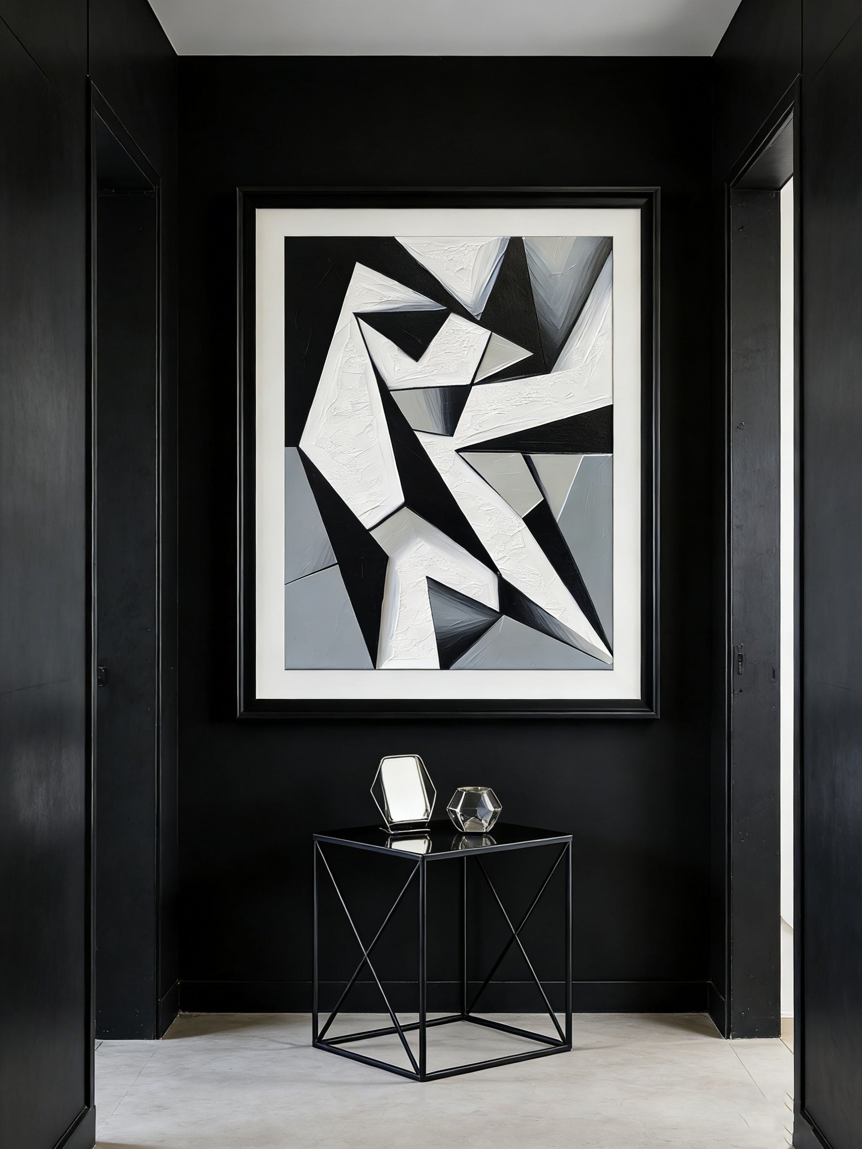 Texturierte Geometrische Kante | Monochromatische Winkel