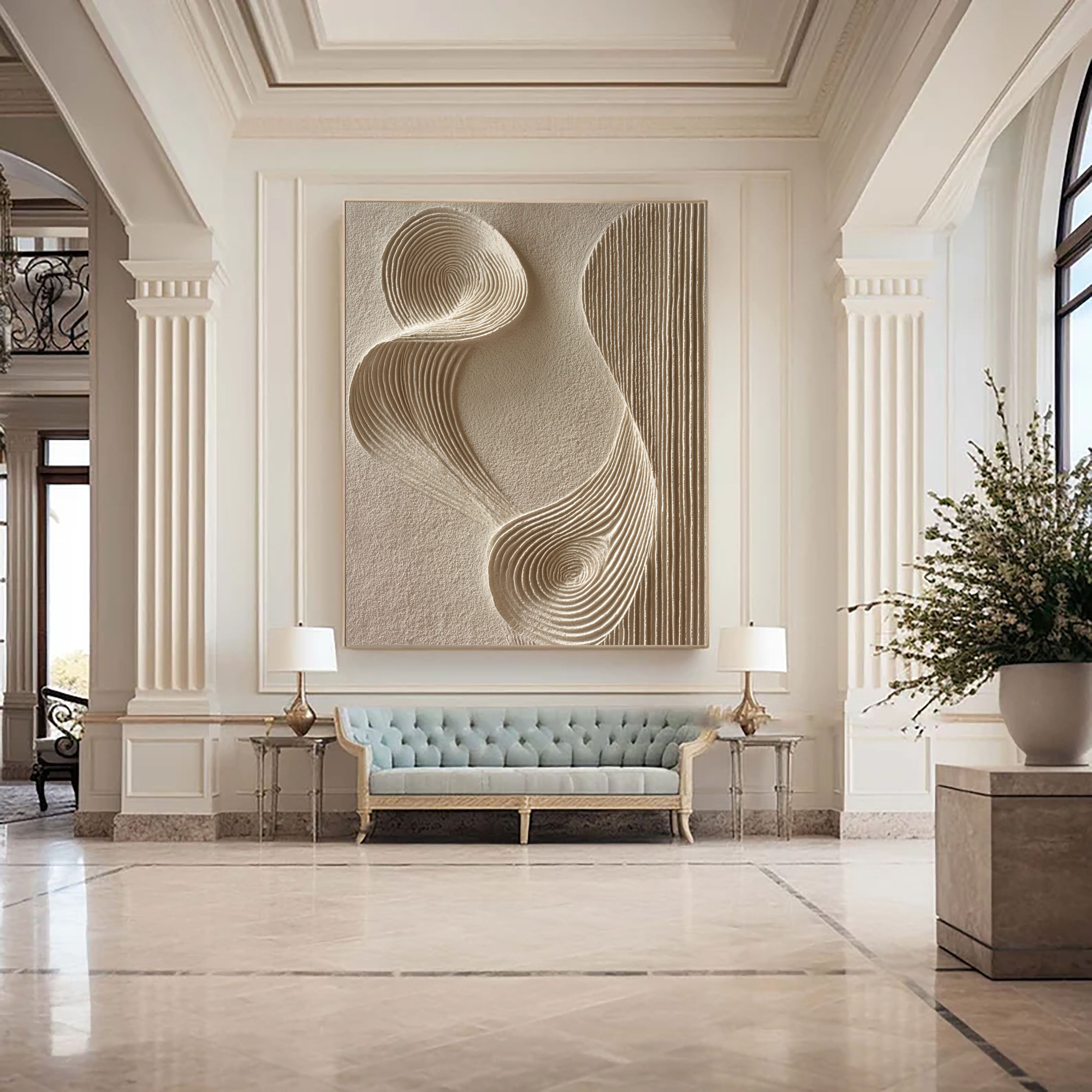 Textured Swirl Grace | Beige Tones