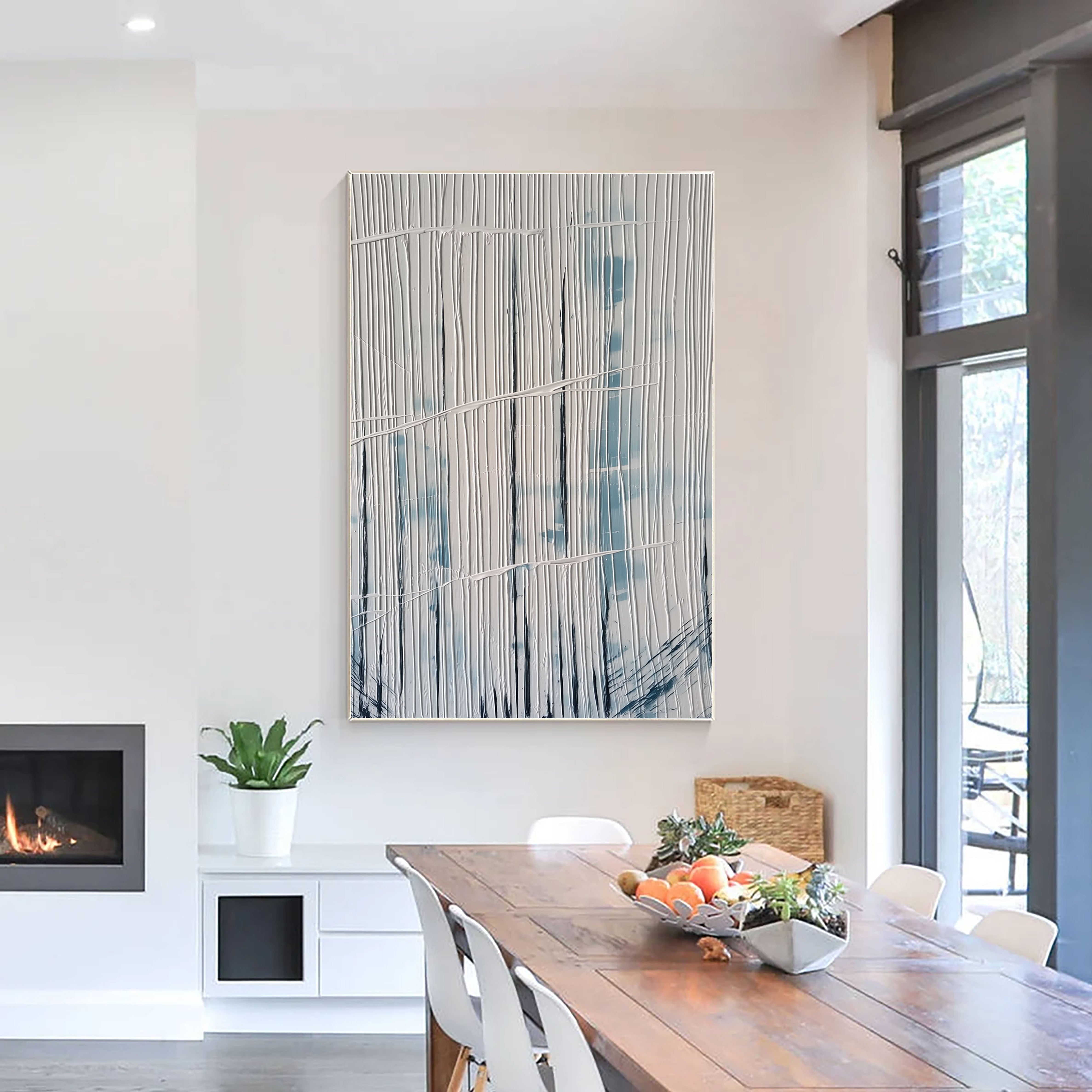 Textured Linear Flow | Blue Whisper