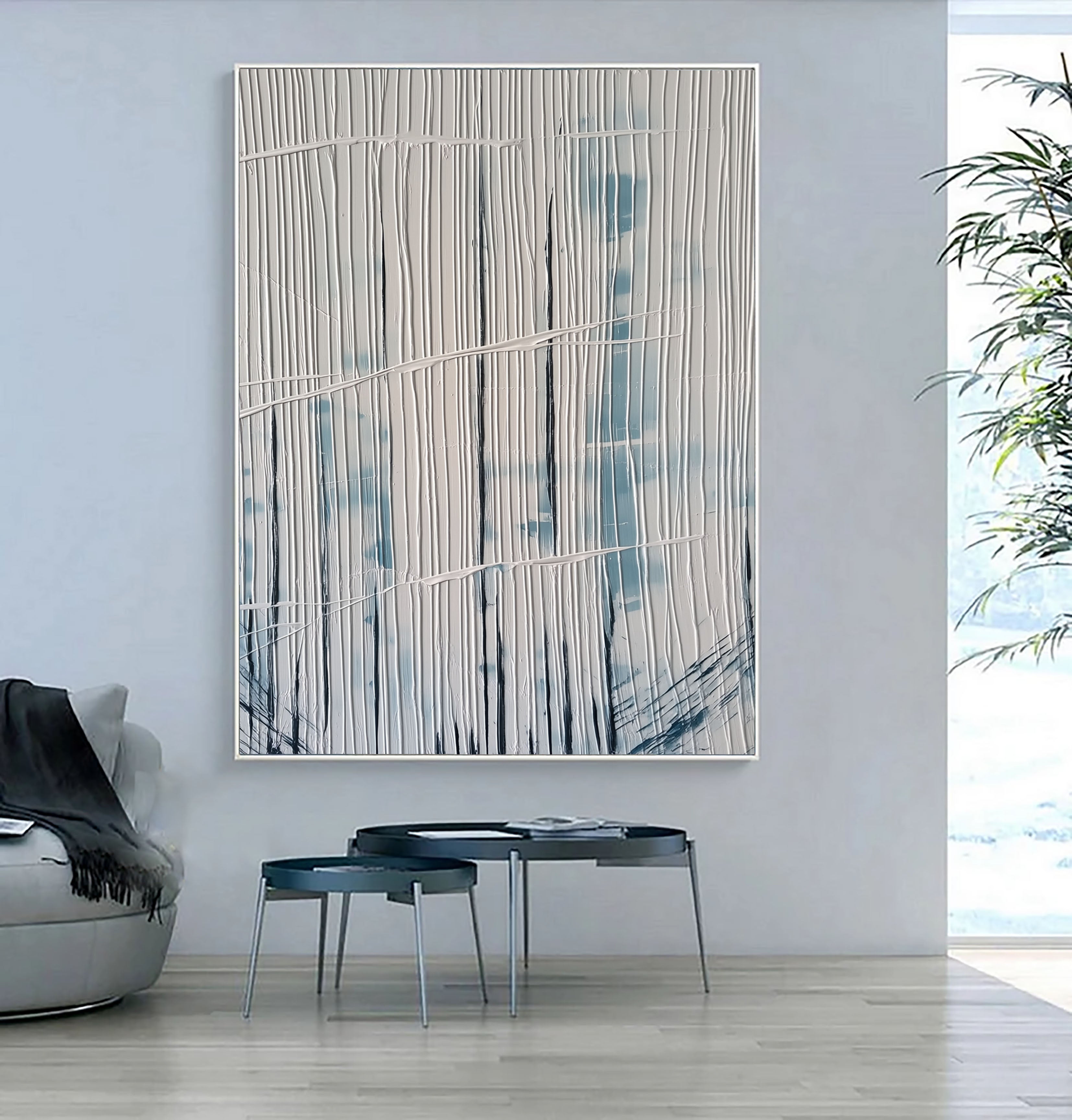 Textured Linear Flow | Blue Whisper