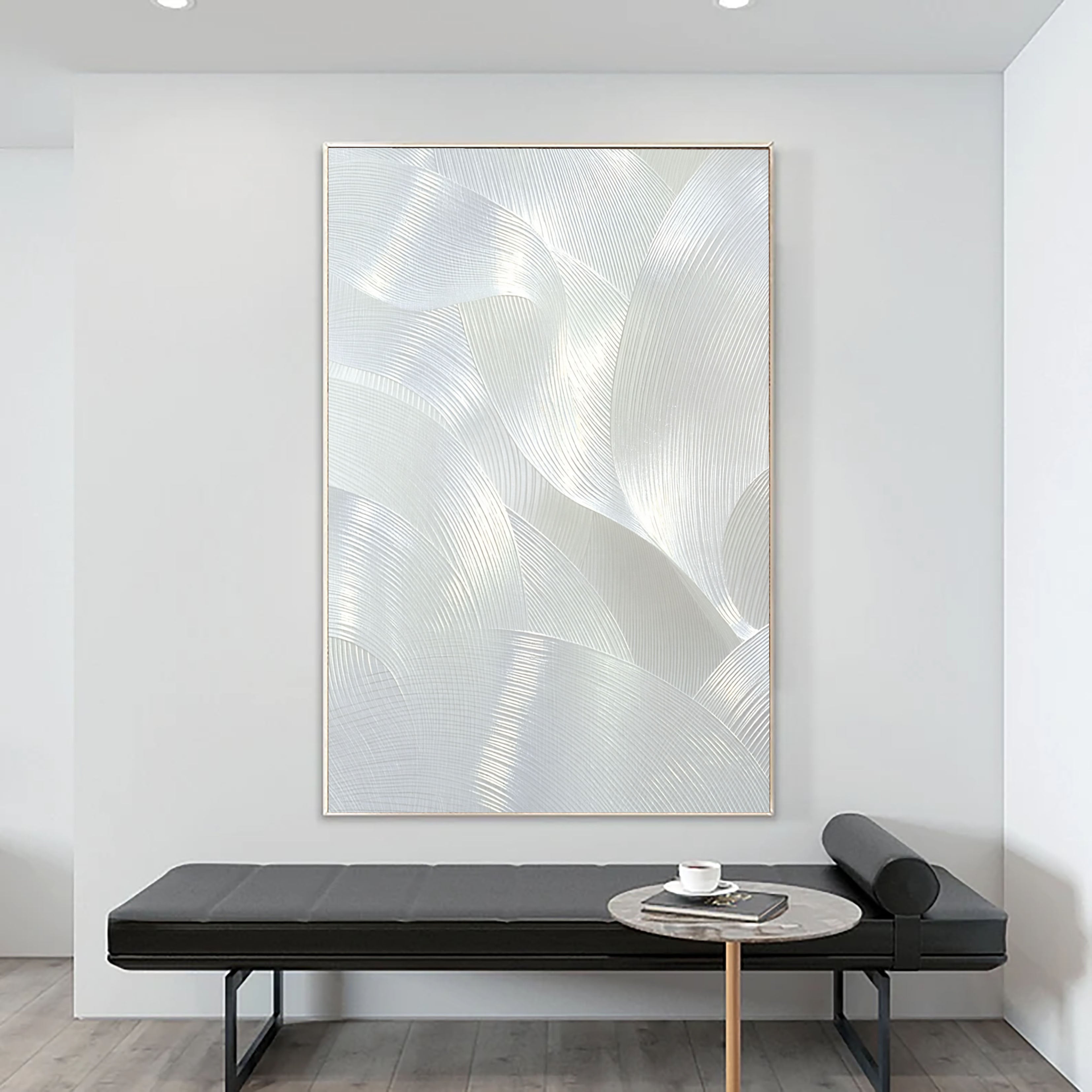 Textured Wave Serenity | Pearl Swirls