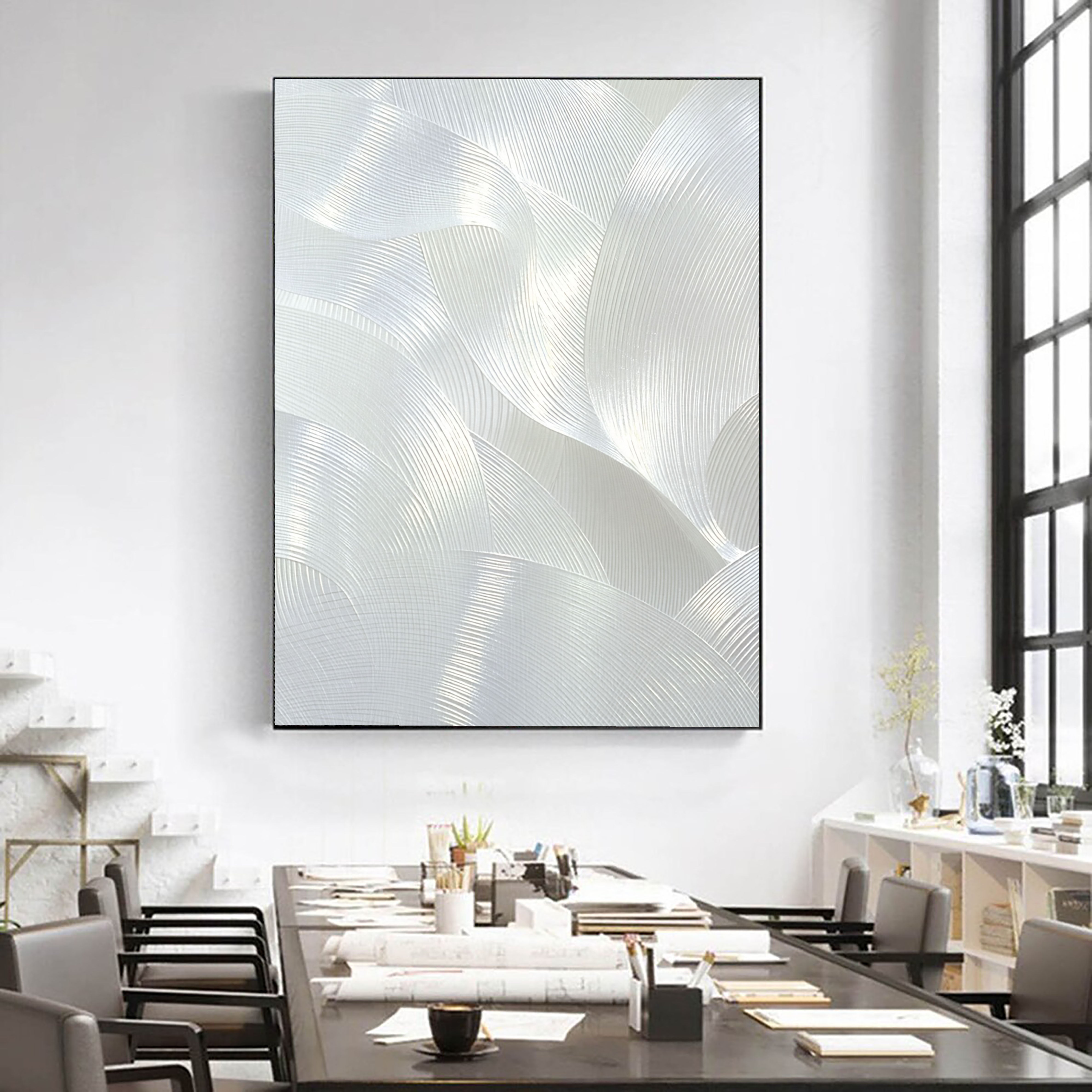 Textured Wave Serenity | Pearl Swirls