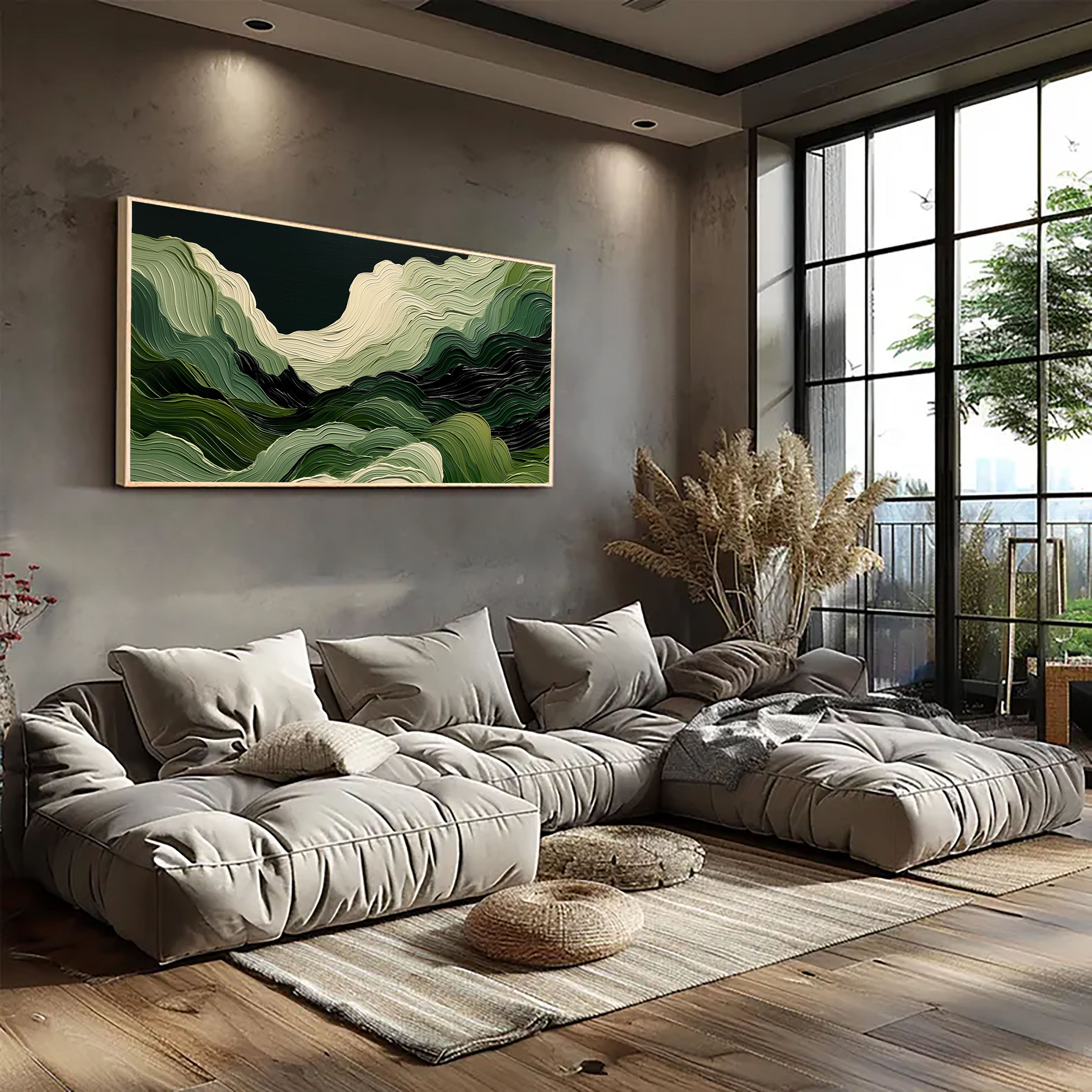 Layered Wave Harmony | Emerald Flow