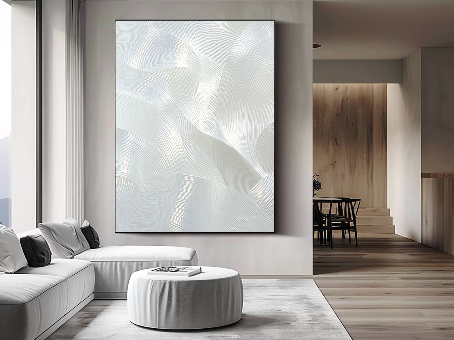 Textured Wave Serenity | Pearl Swirls