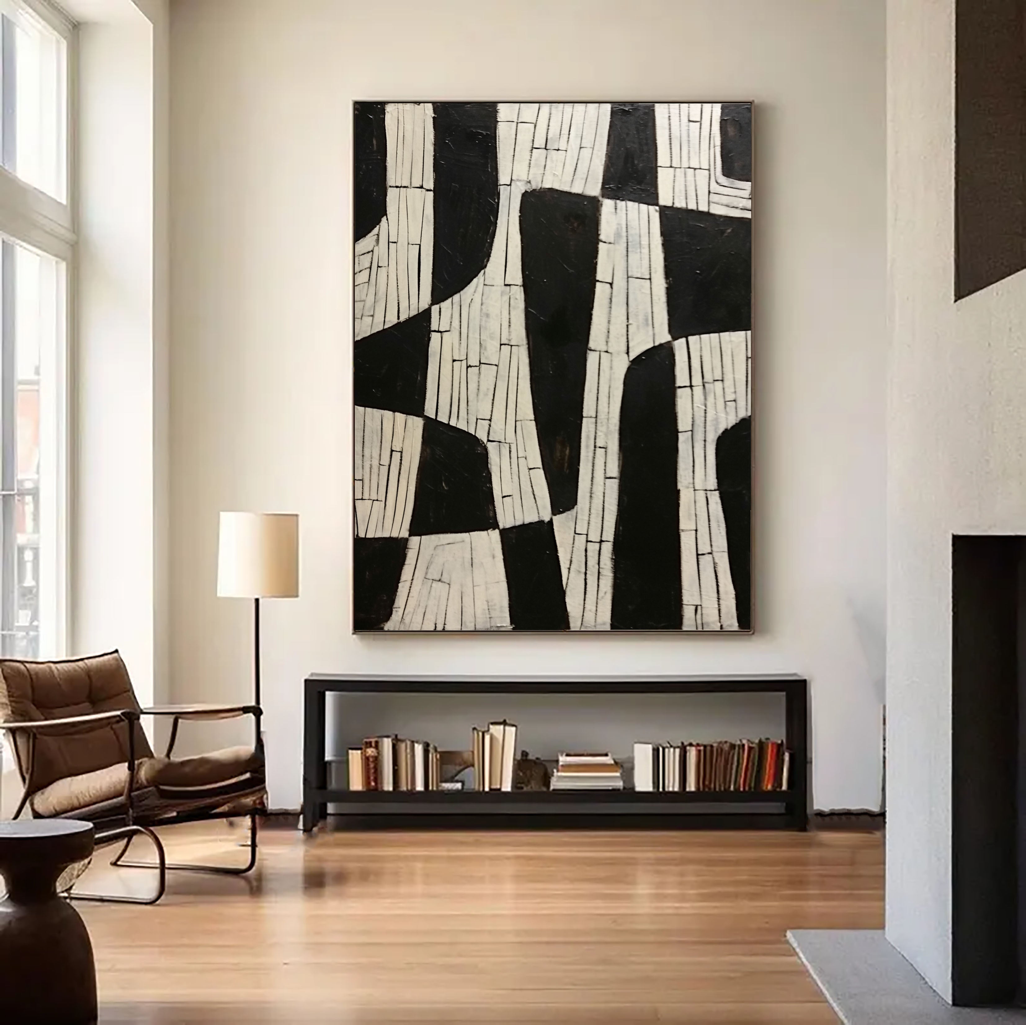 Textured Geometric Rhythm | Black White