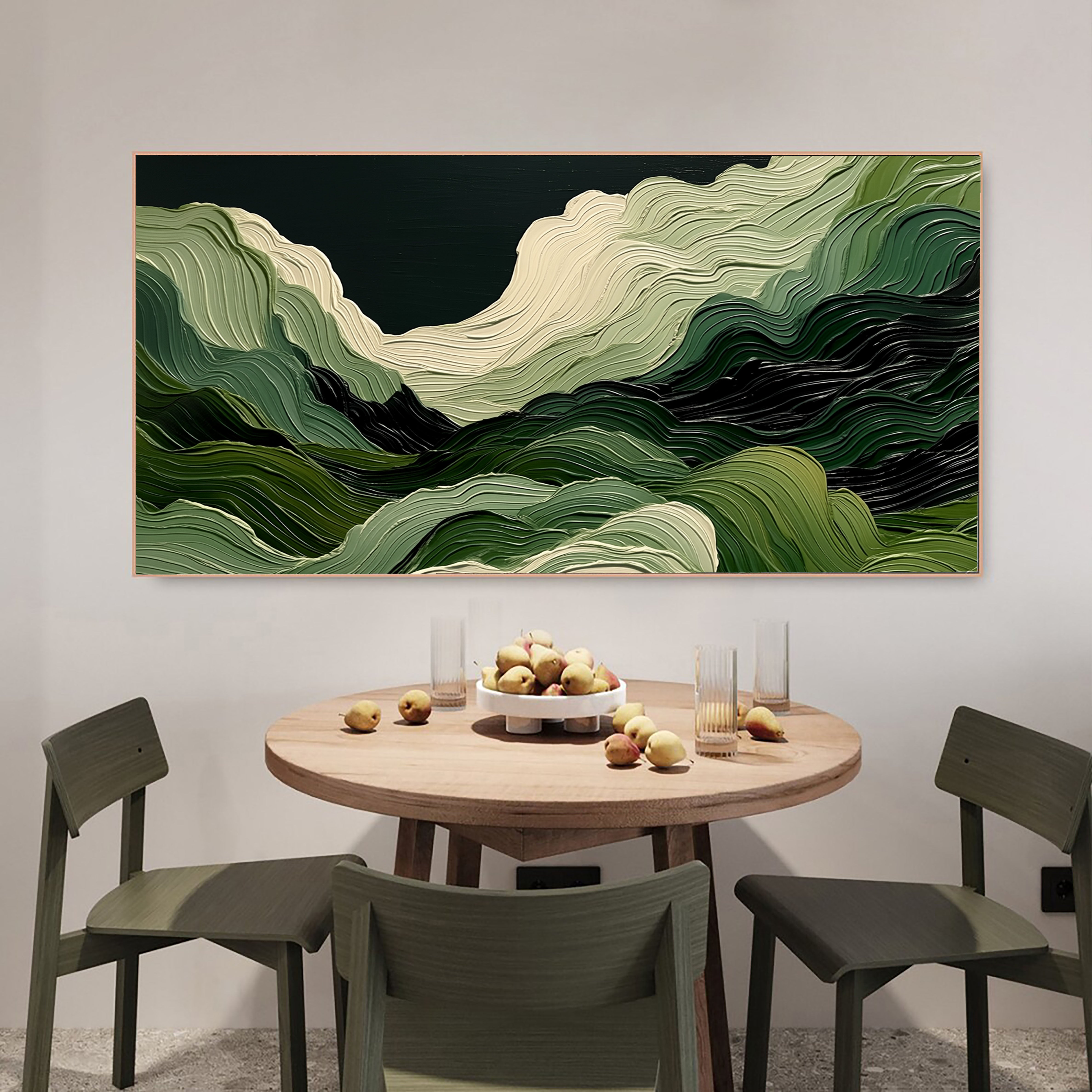 Layered Wave Harmony | Emerald Flow