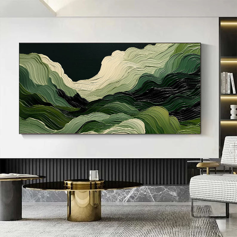 Layered Wave Harmony | Emerald Flow