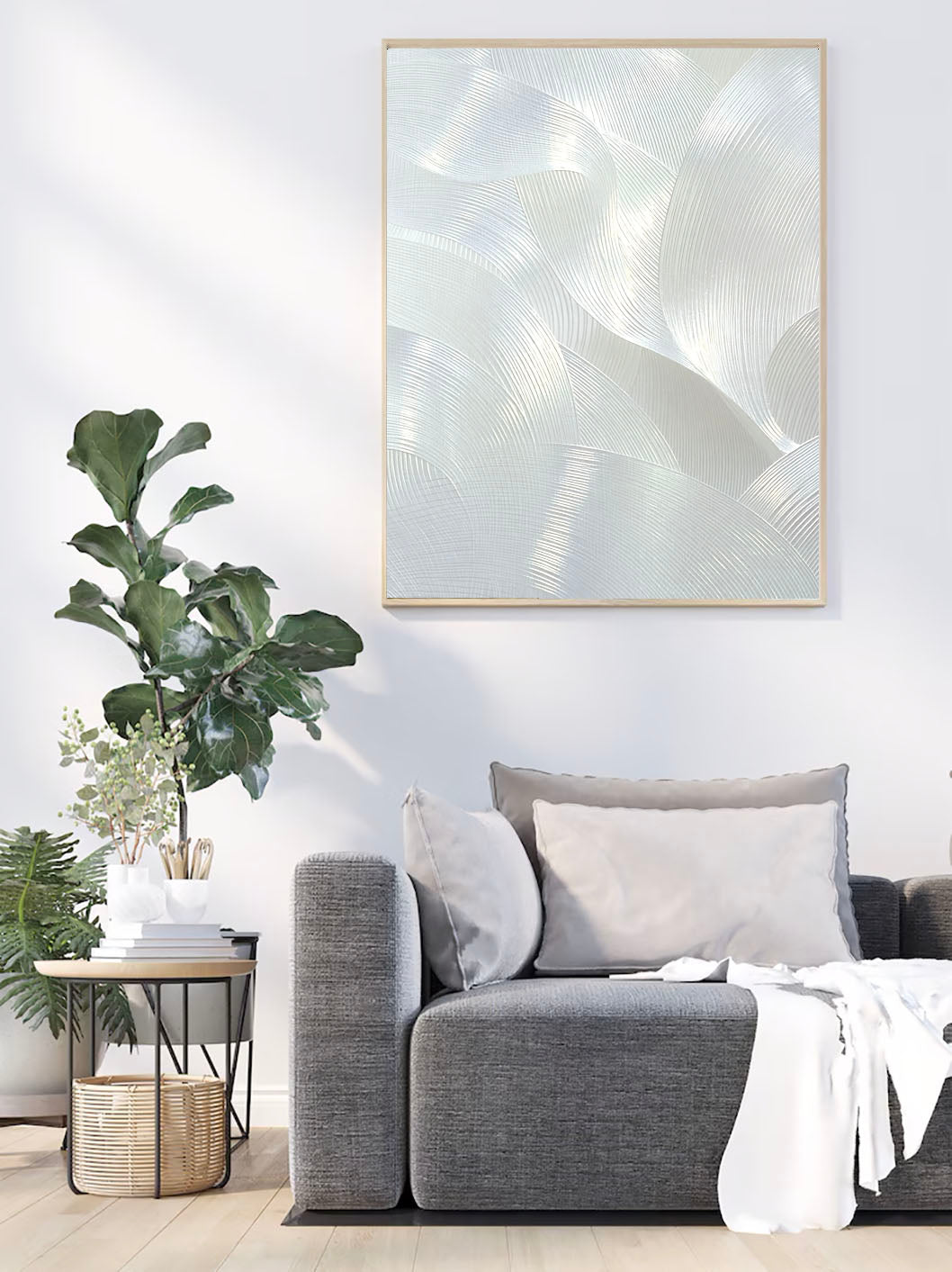 Textured Wave Serenity | Pearl Swirls