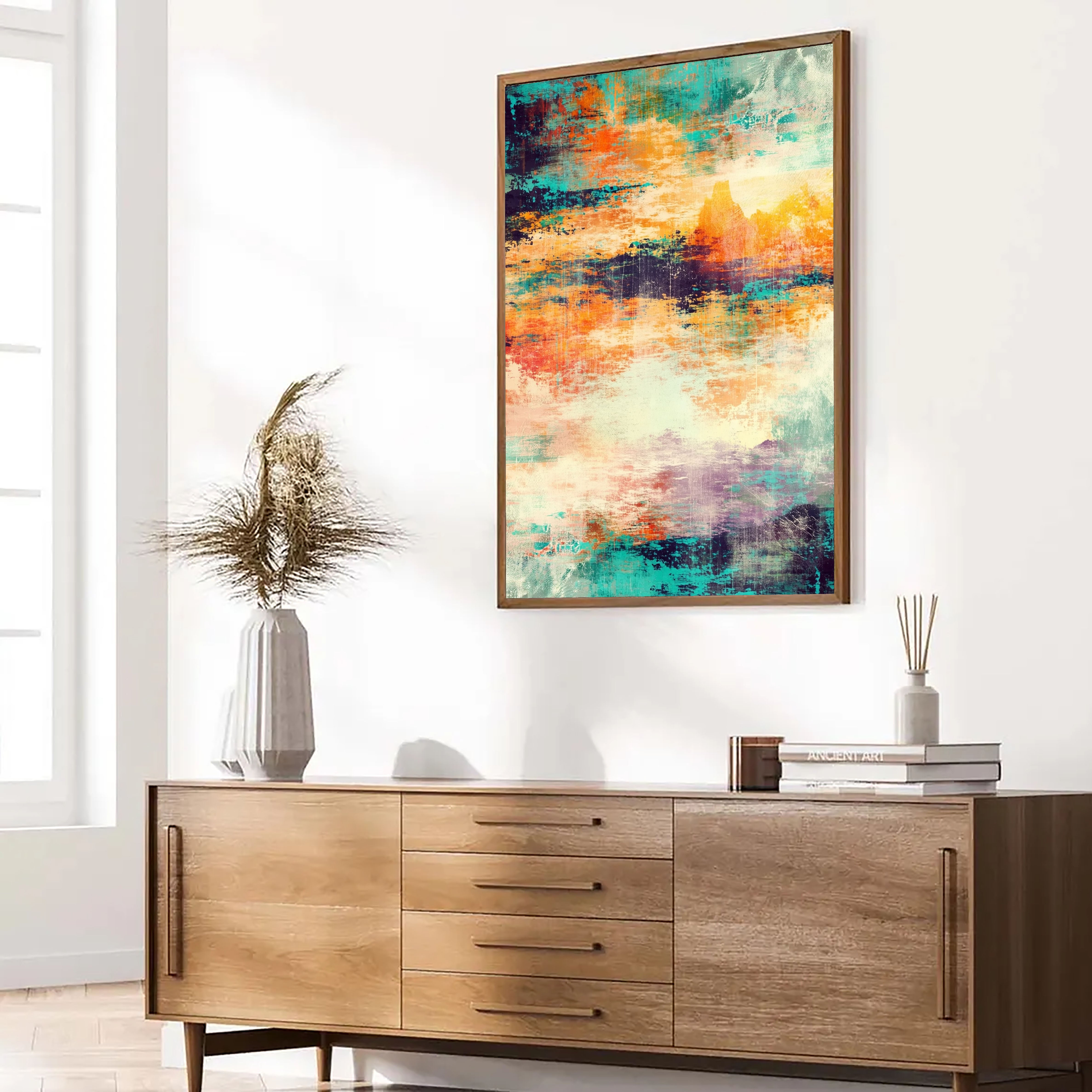 Abstract Horizon Glow | Coastal Hues
