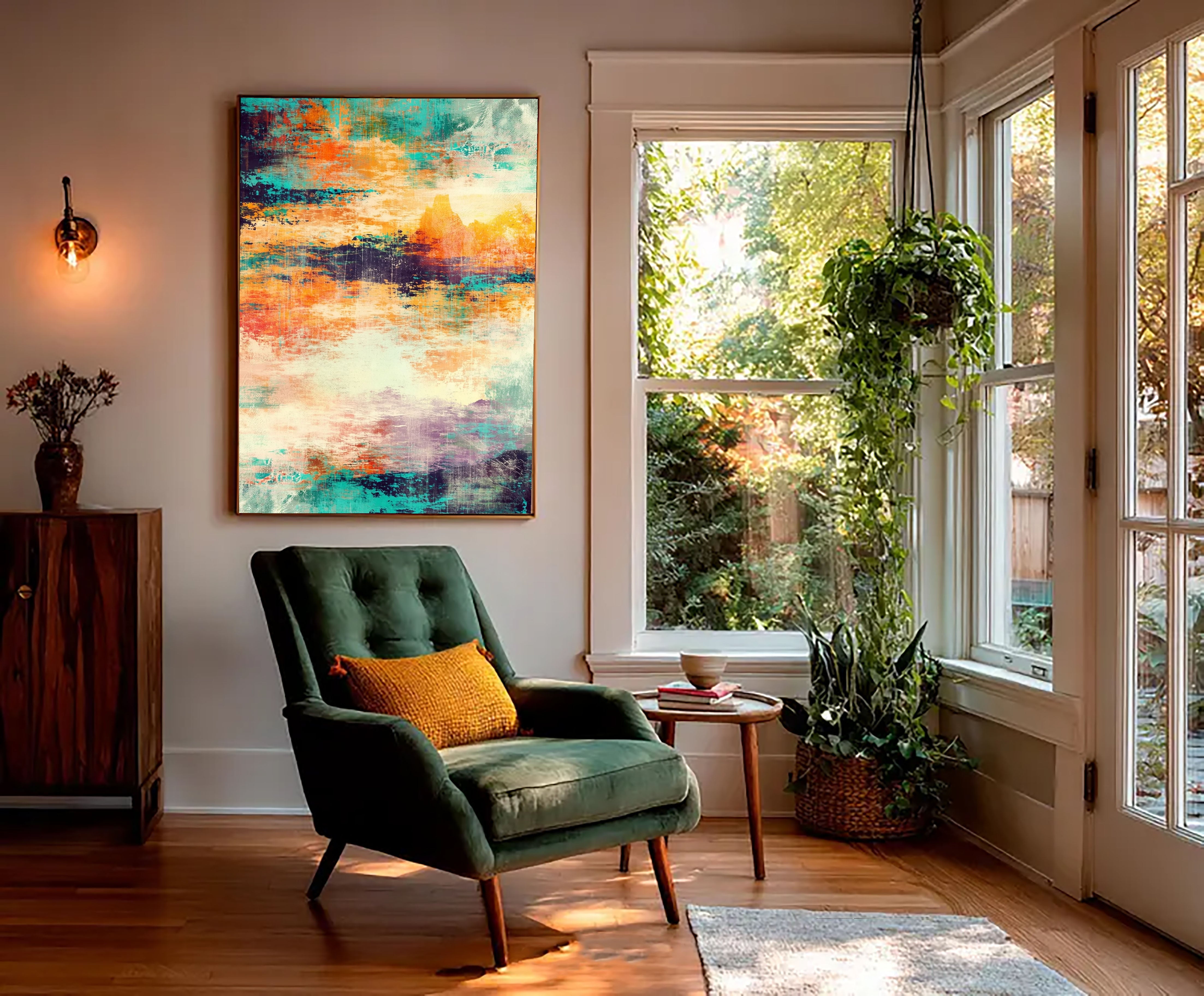 Abstract Horizon Glow | Coastal Hues