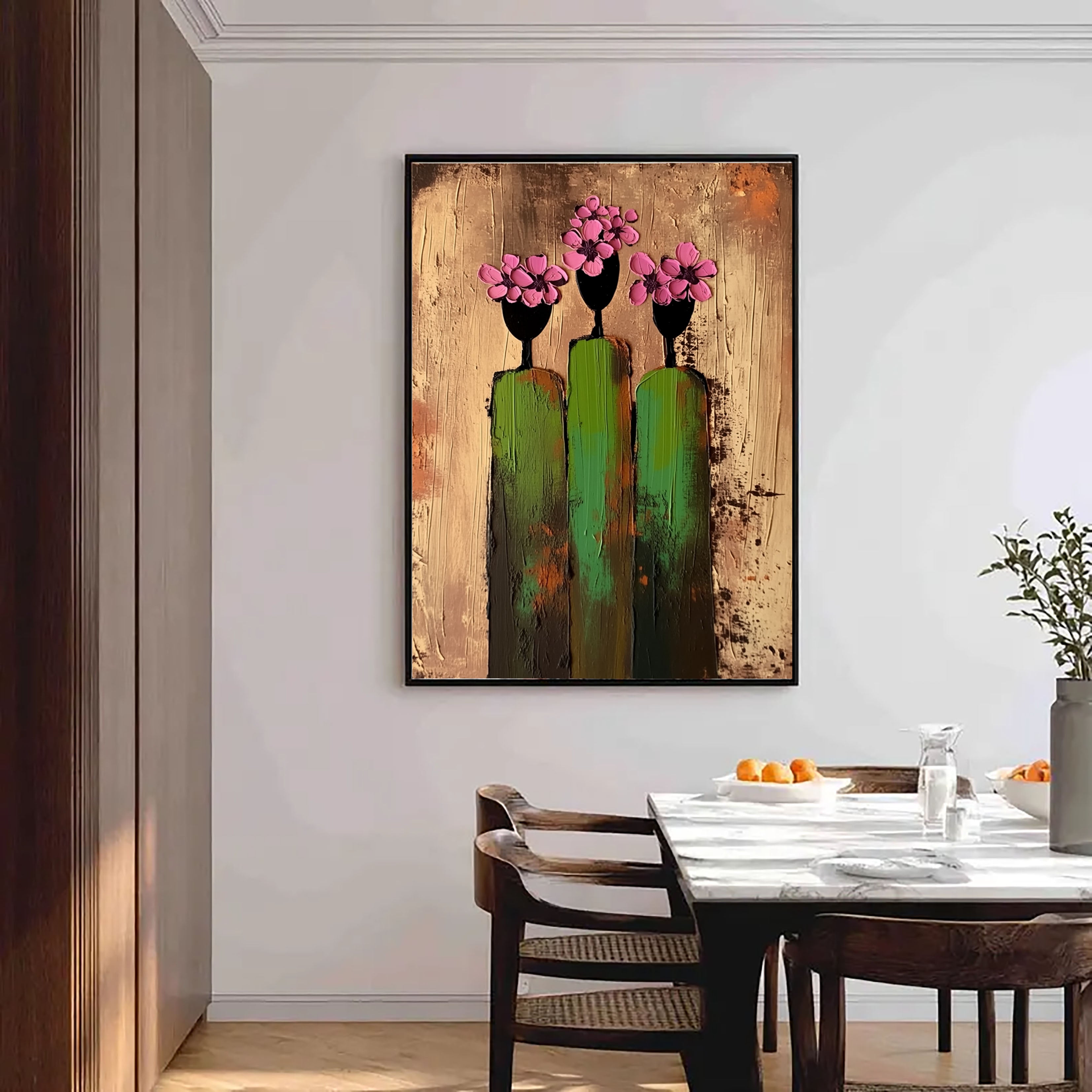 Textured Floral Trio | Pink Bloom