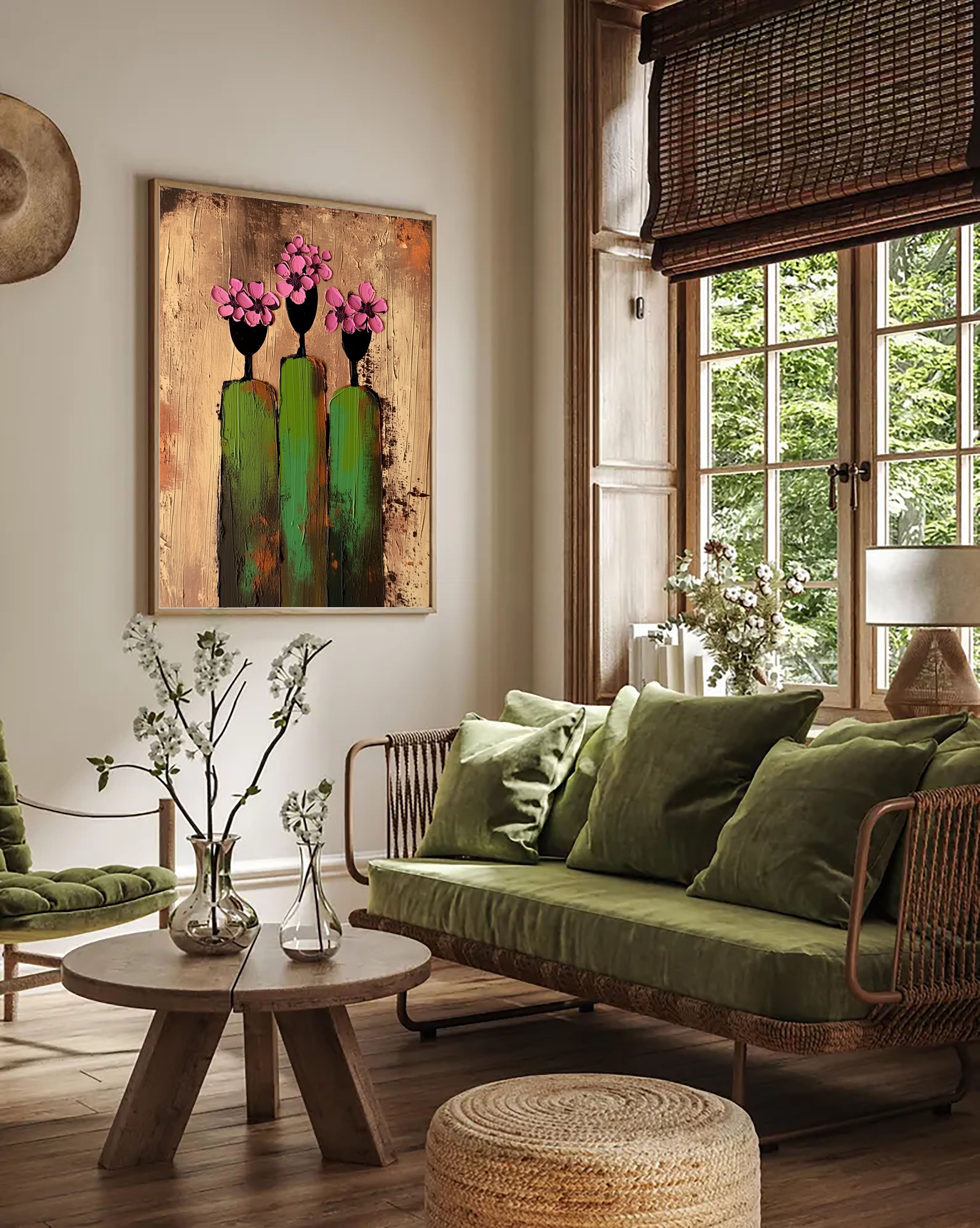 Textured Floral Trio | Pink Bloom