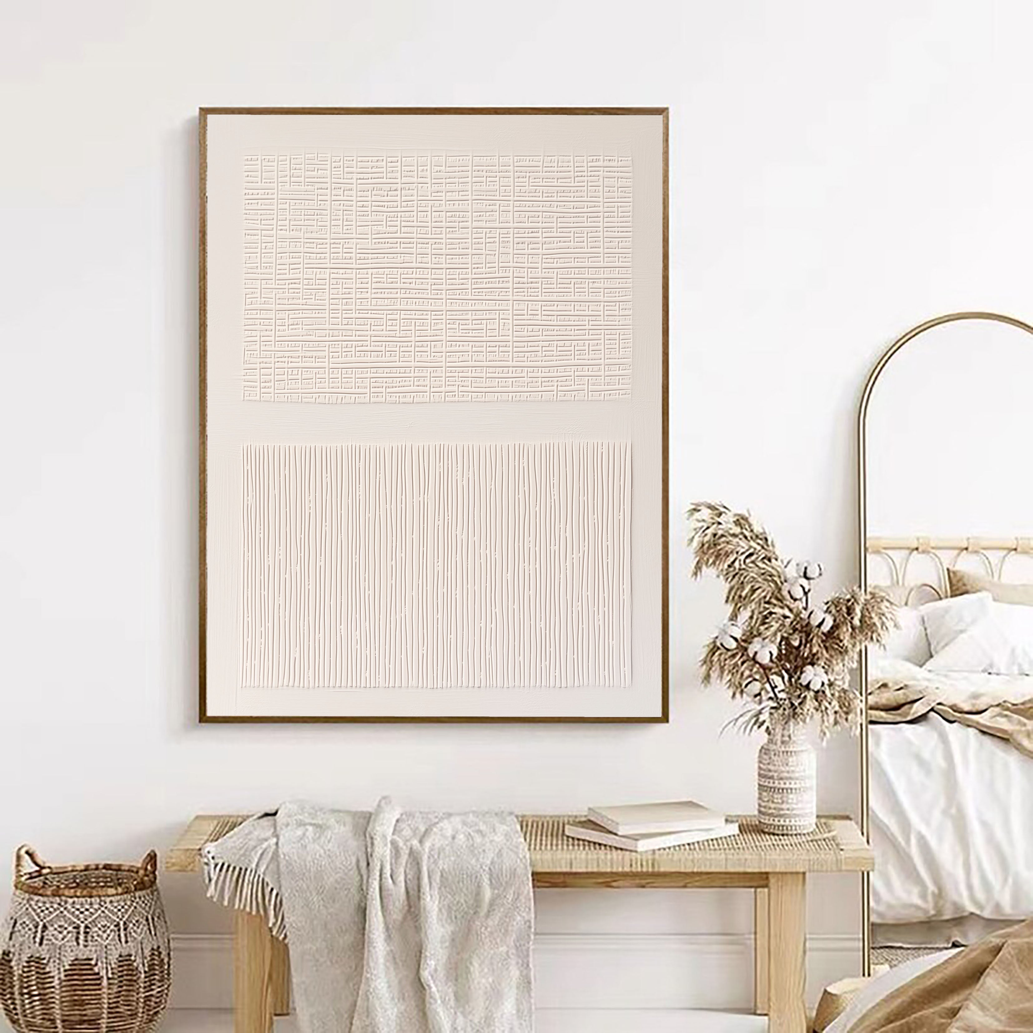 Textured Minimalist Dual | Ivory Panels