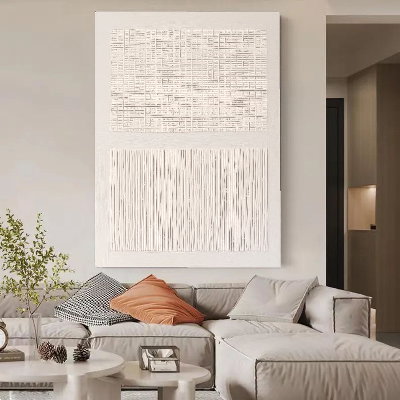 Textured Minimalist Dual | Ivory Panels