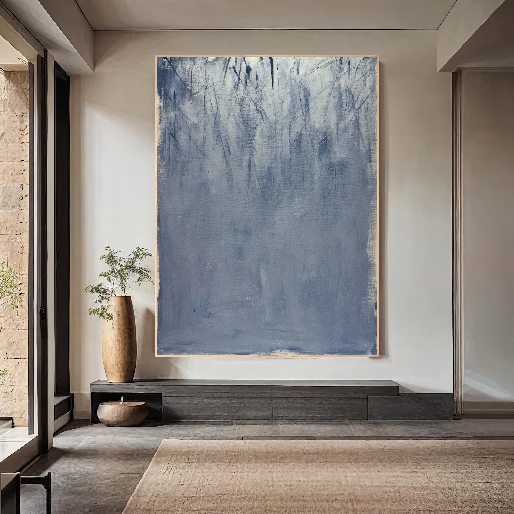 Textured Blue Serenity | Slate Hues