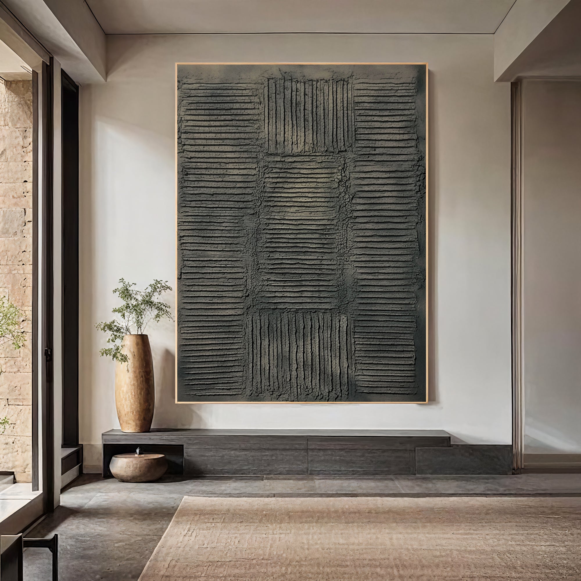 Textured Charcoal Depth | Gray Layers