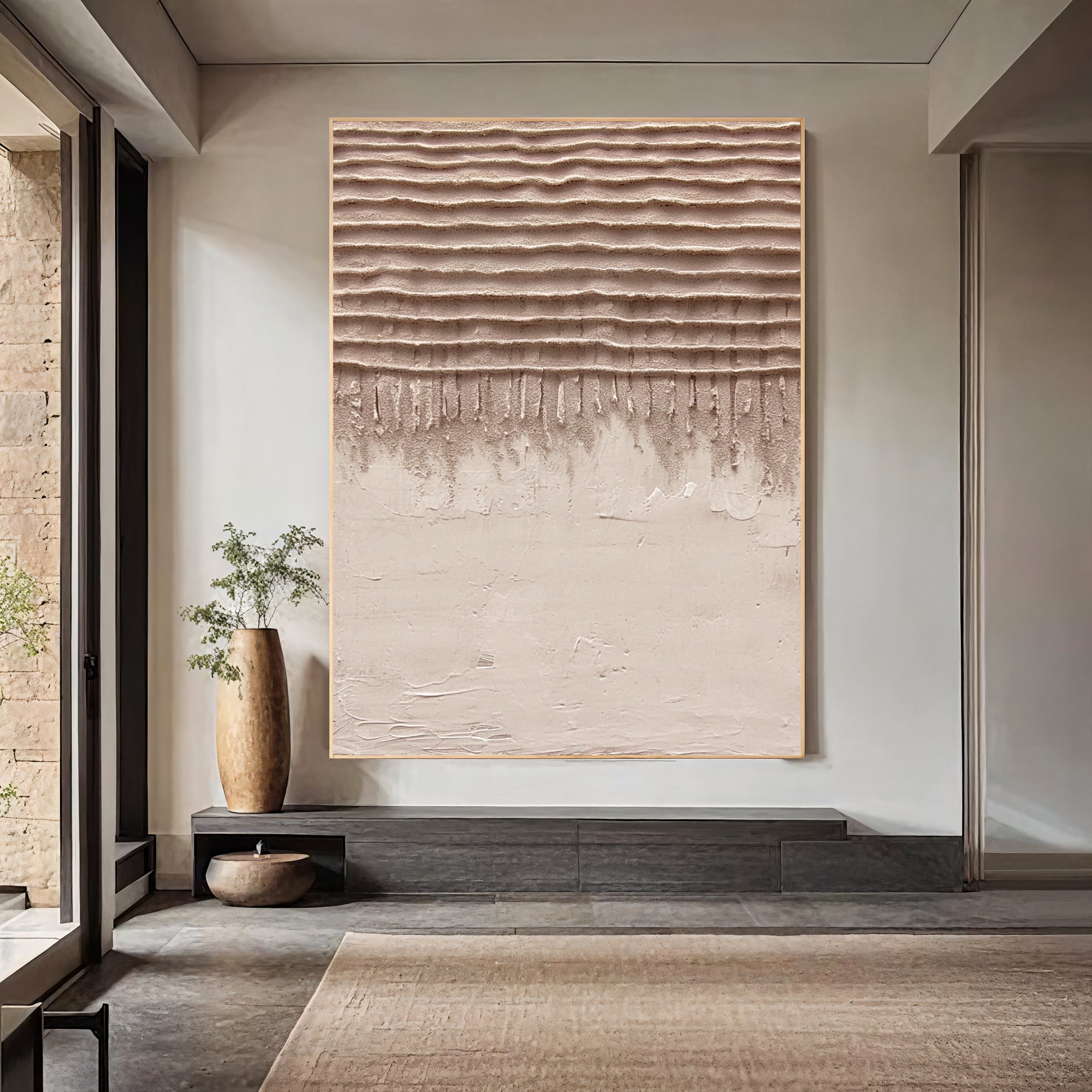 Textured Earthy Serenity | Beige Layers