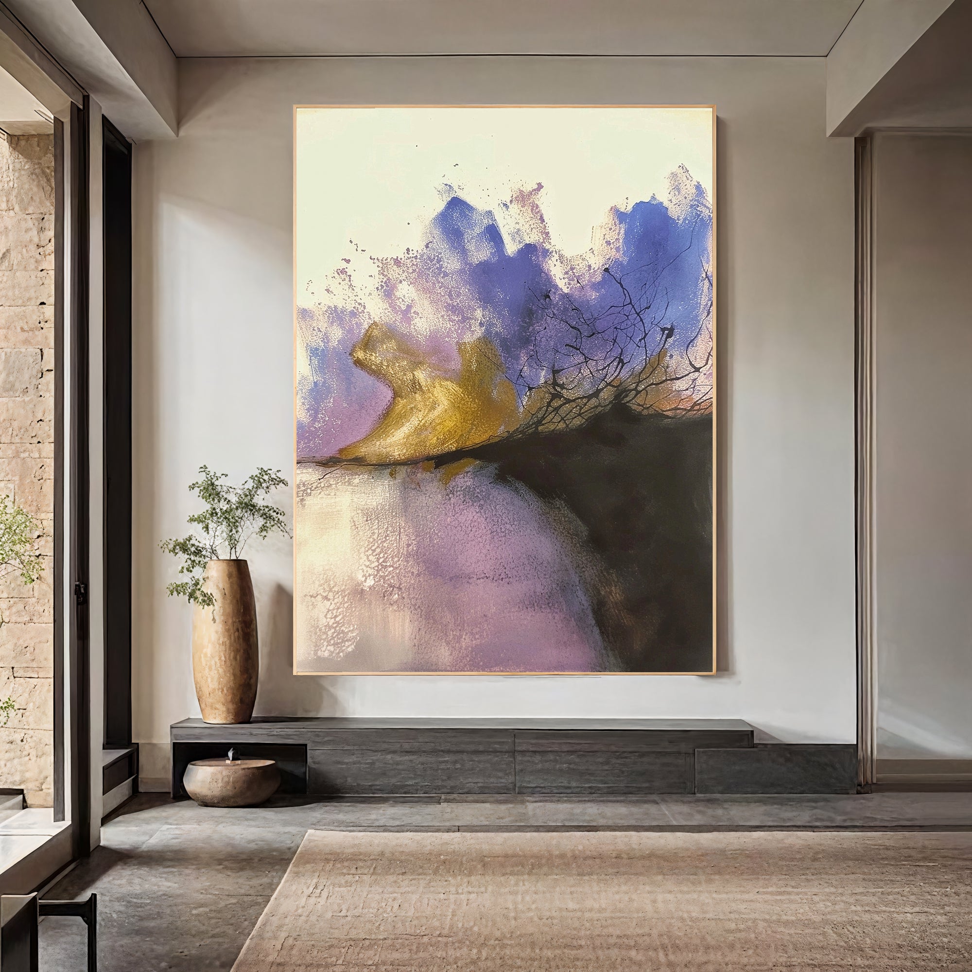 Textured Violet Luxury | Purple Gold