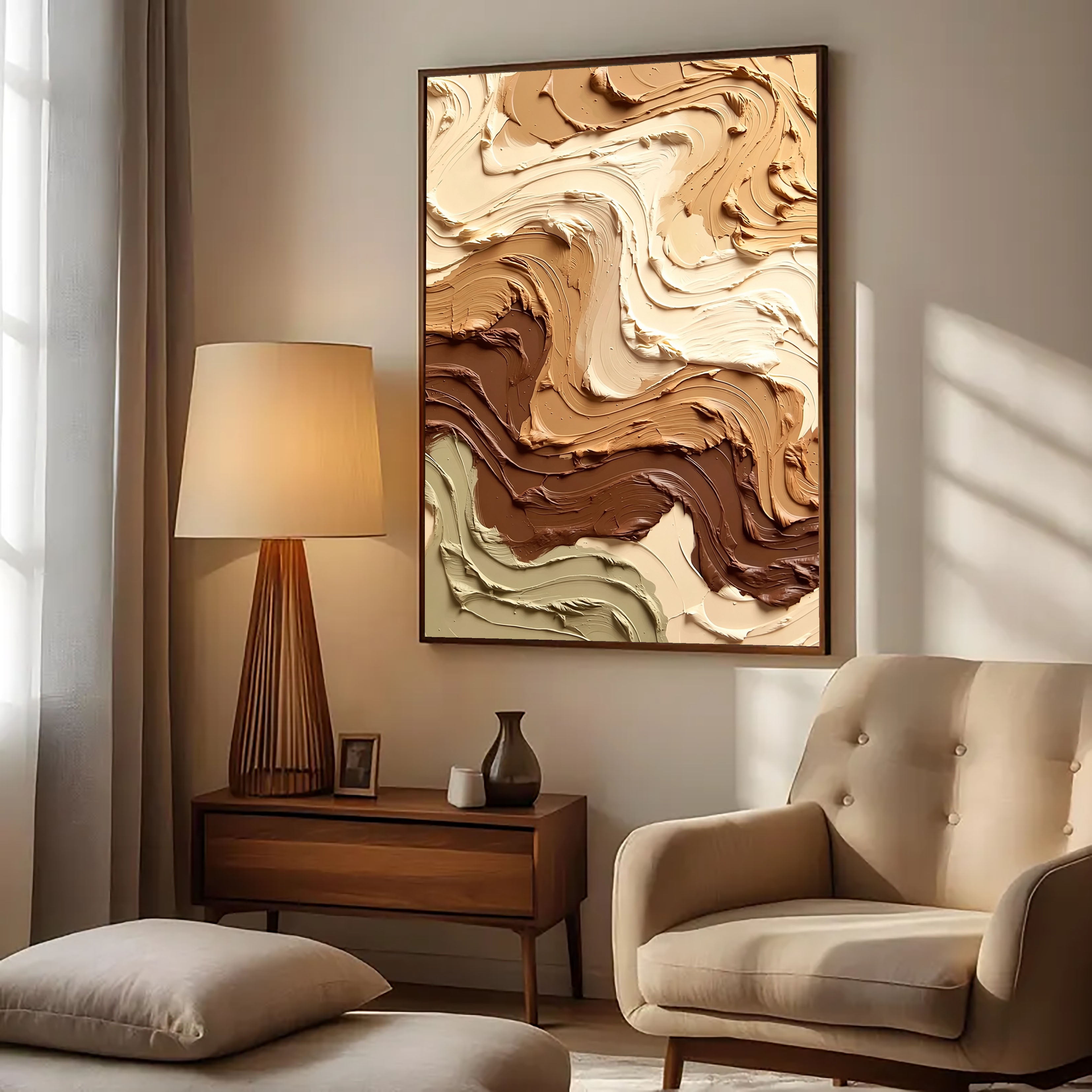 Textured Earthy Swirls | Neutral Flow
