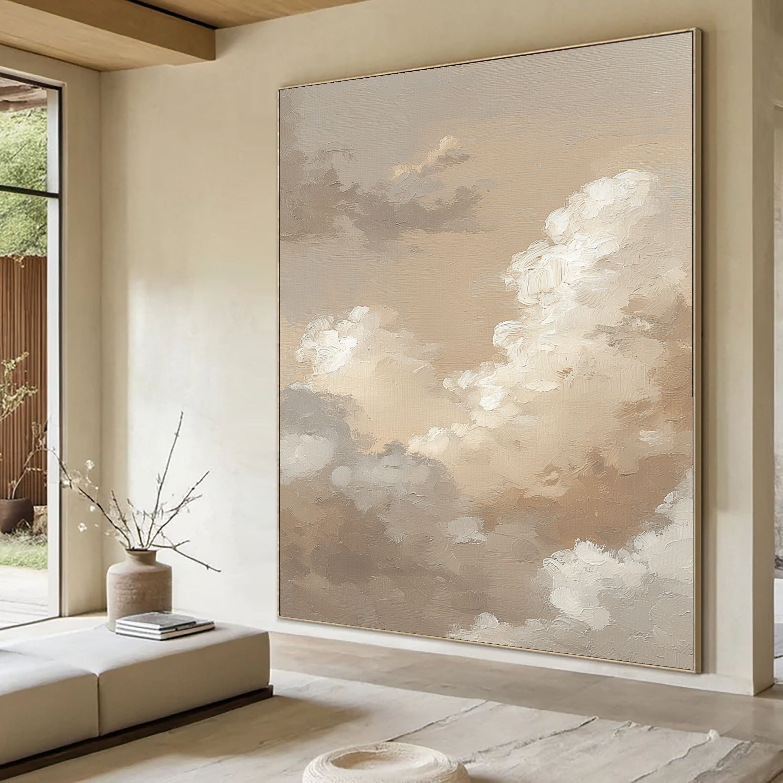 Textured Cloudscapes | Ivory Taupe
