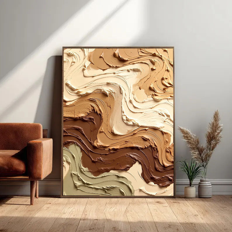 Textured Earthy Swirls | Neutral Flow