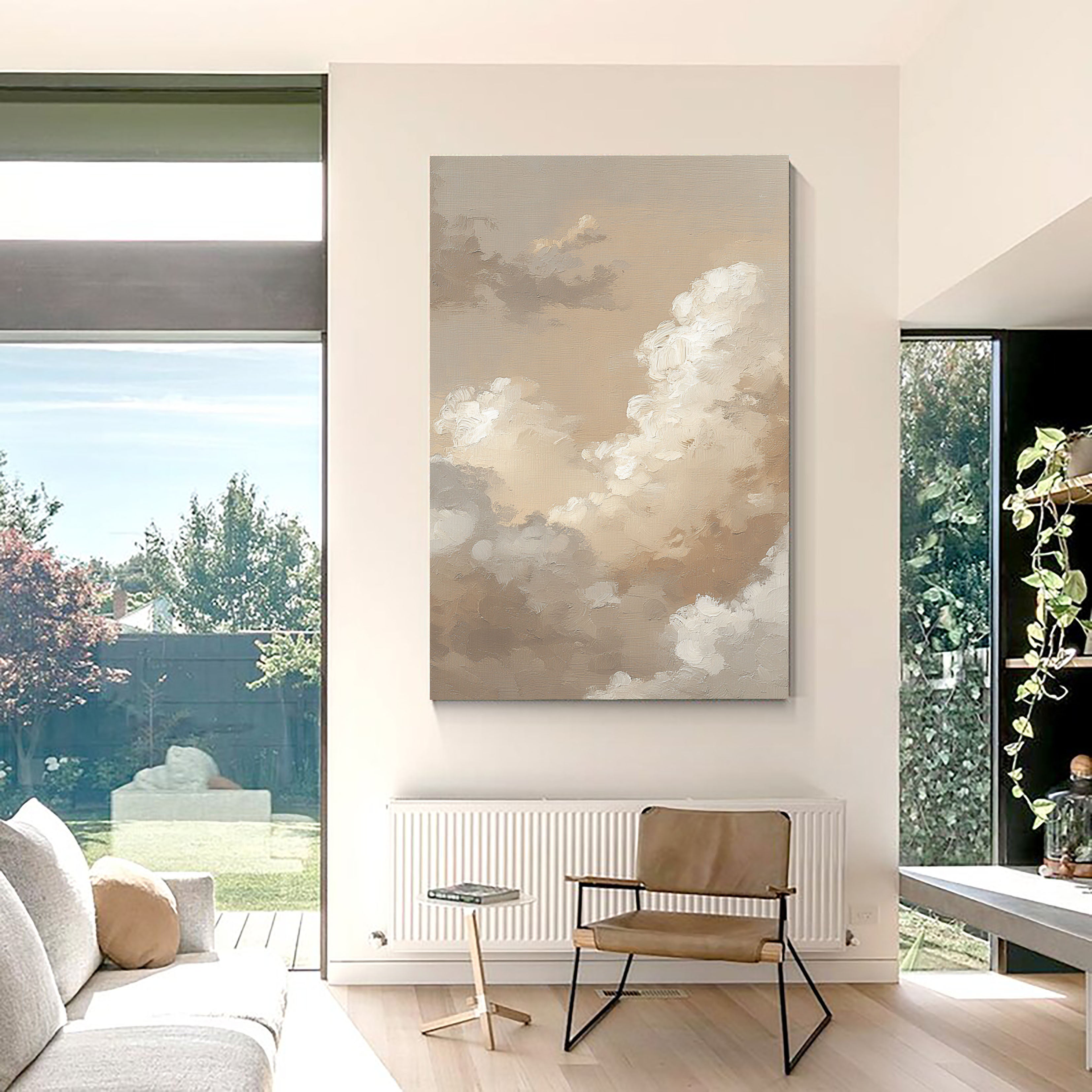 Textured Cloudscapes | Ivory Taupe