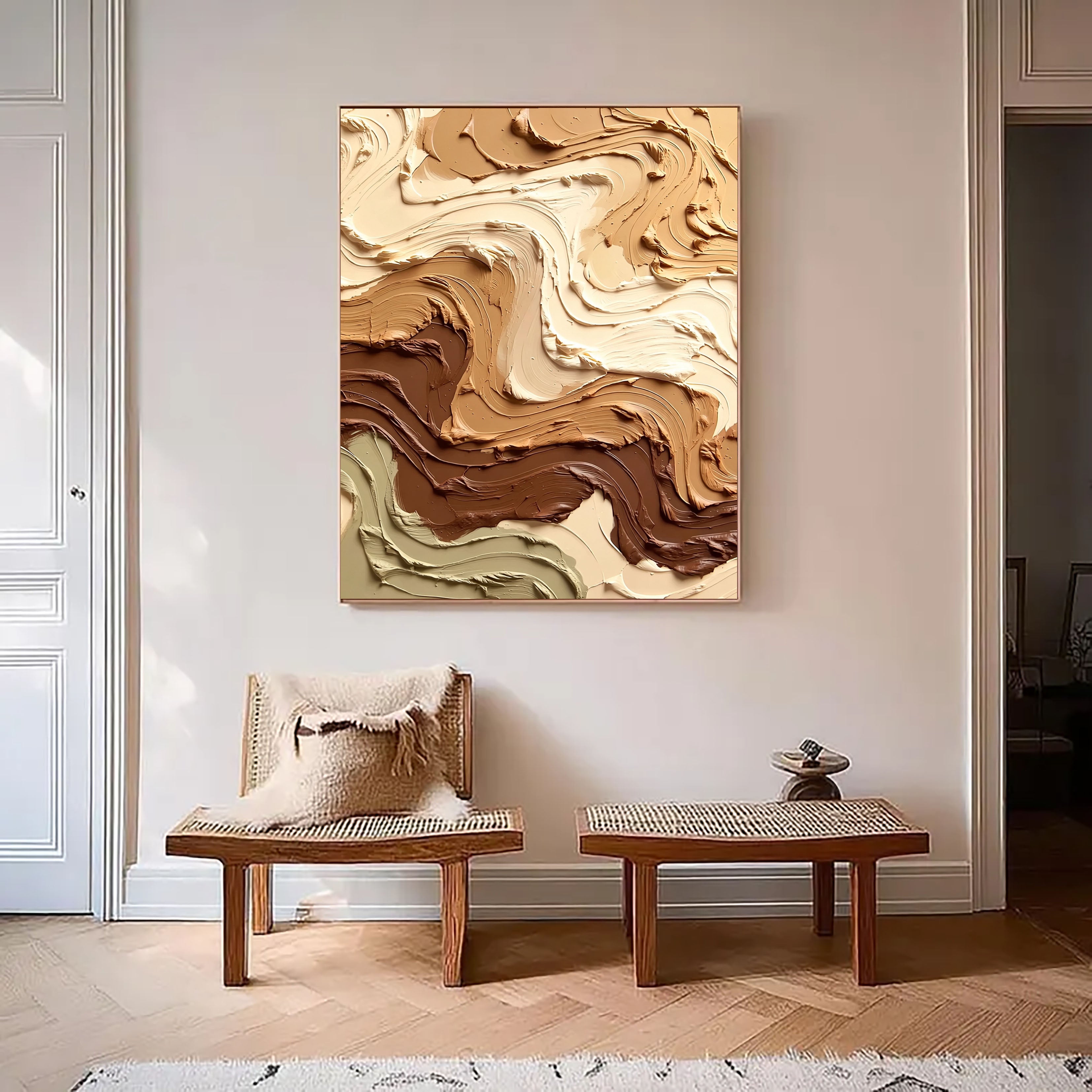 Textured Earthy Swirls | Neutral Flow