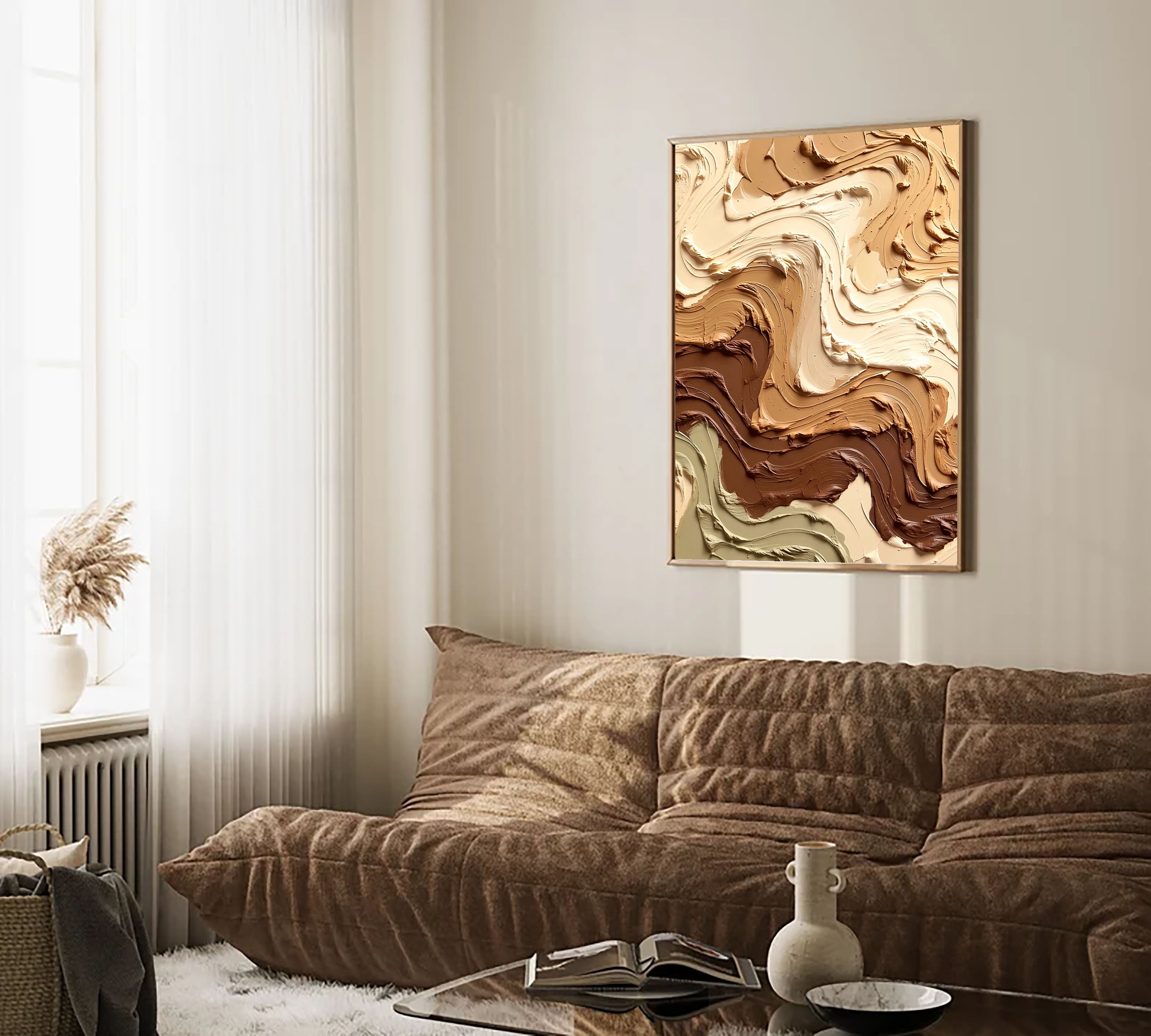 Textured Earthy Swirls | Neutral Flow