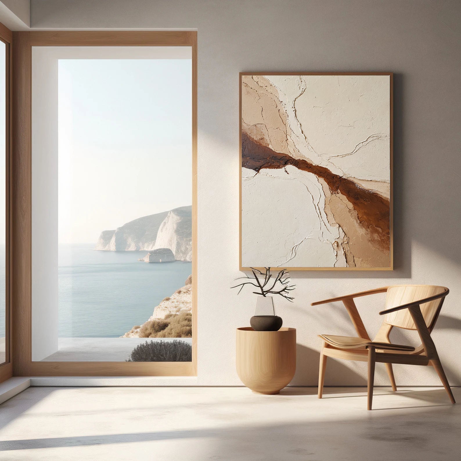 Textured Earthy Veins | Cream Umber