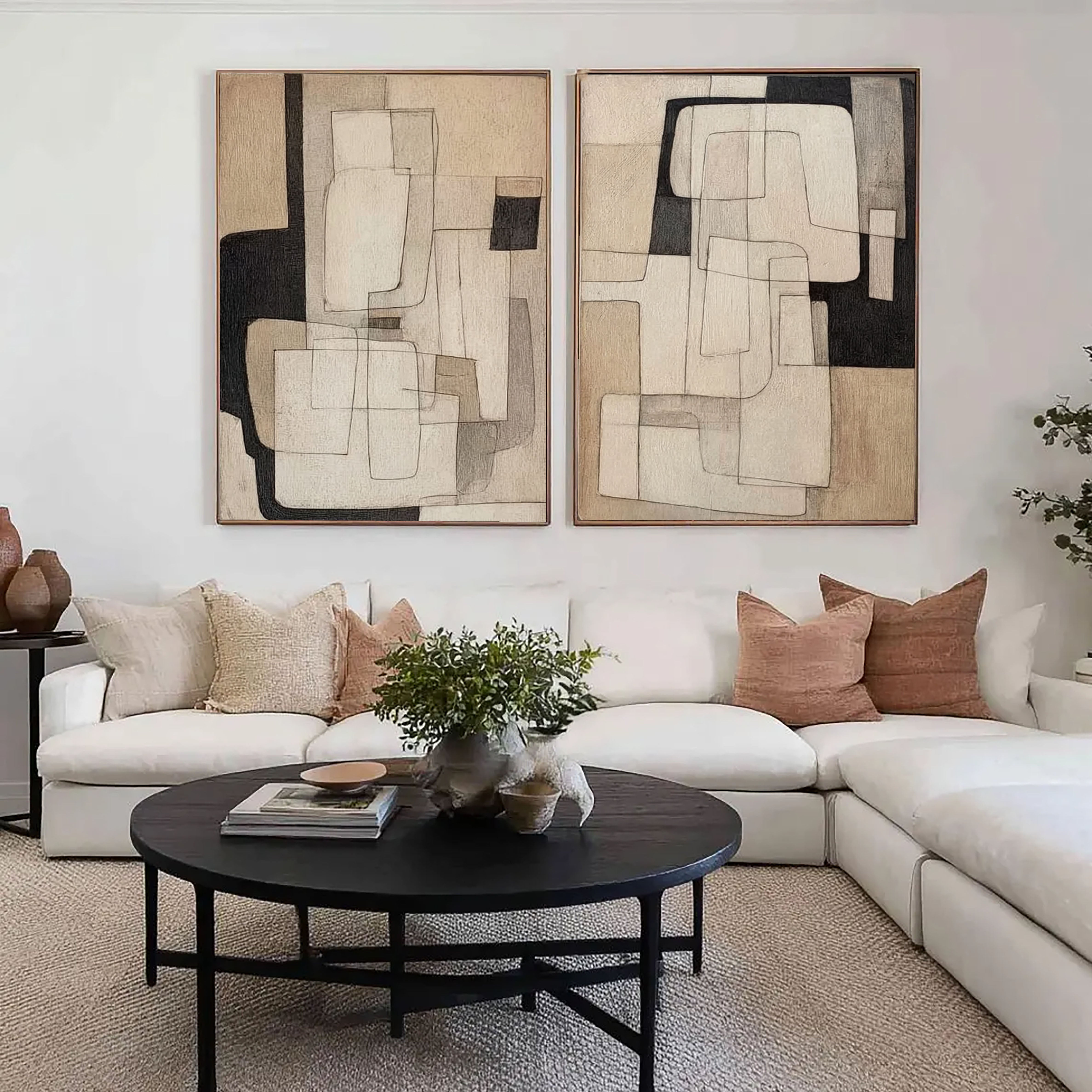 Earthy Geometric Forms | Neutral Tones