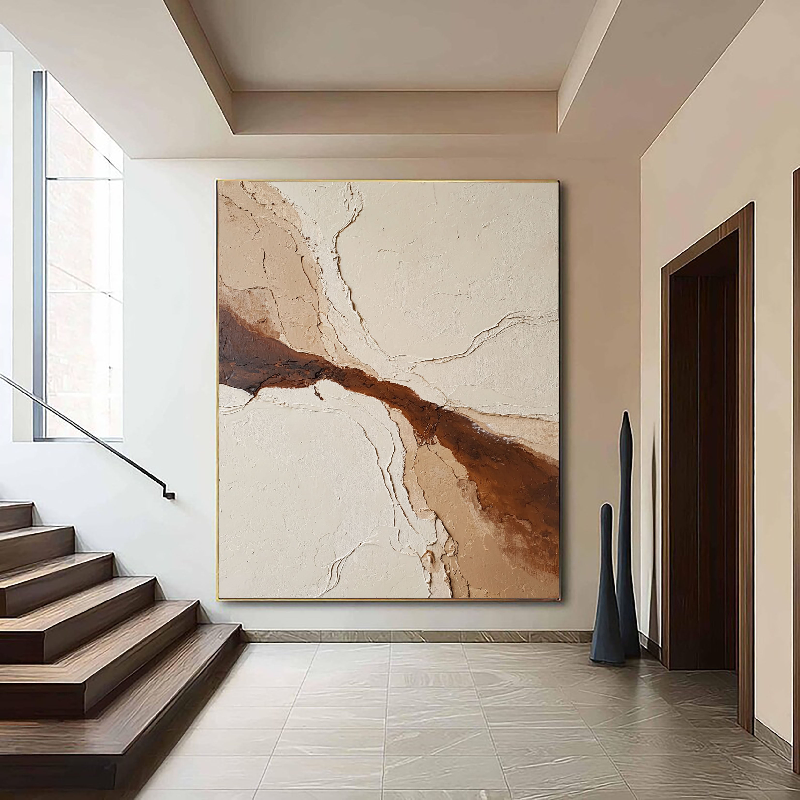 Textured Earthy Veins | Cream Umber