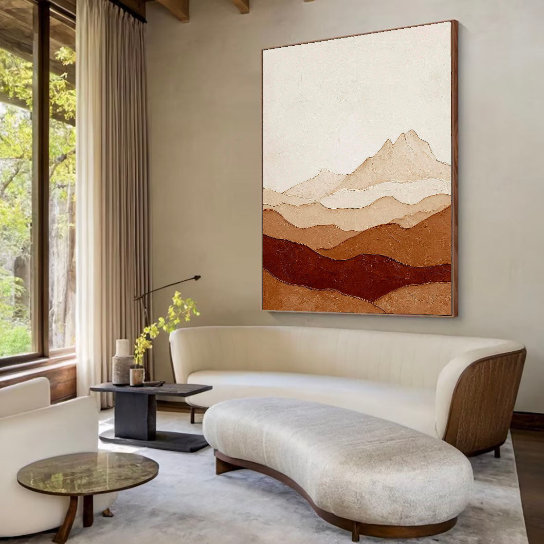 Textured Layered Peaks | Earth Tones