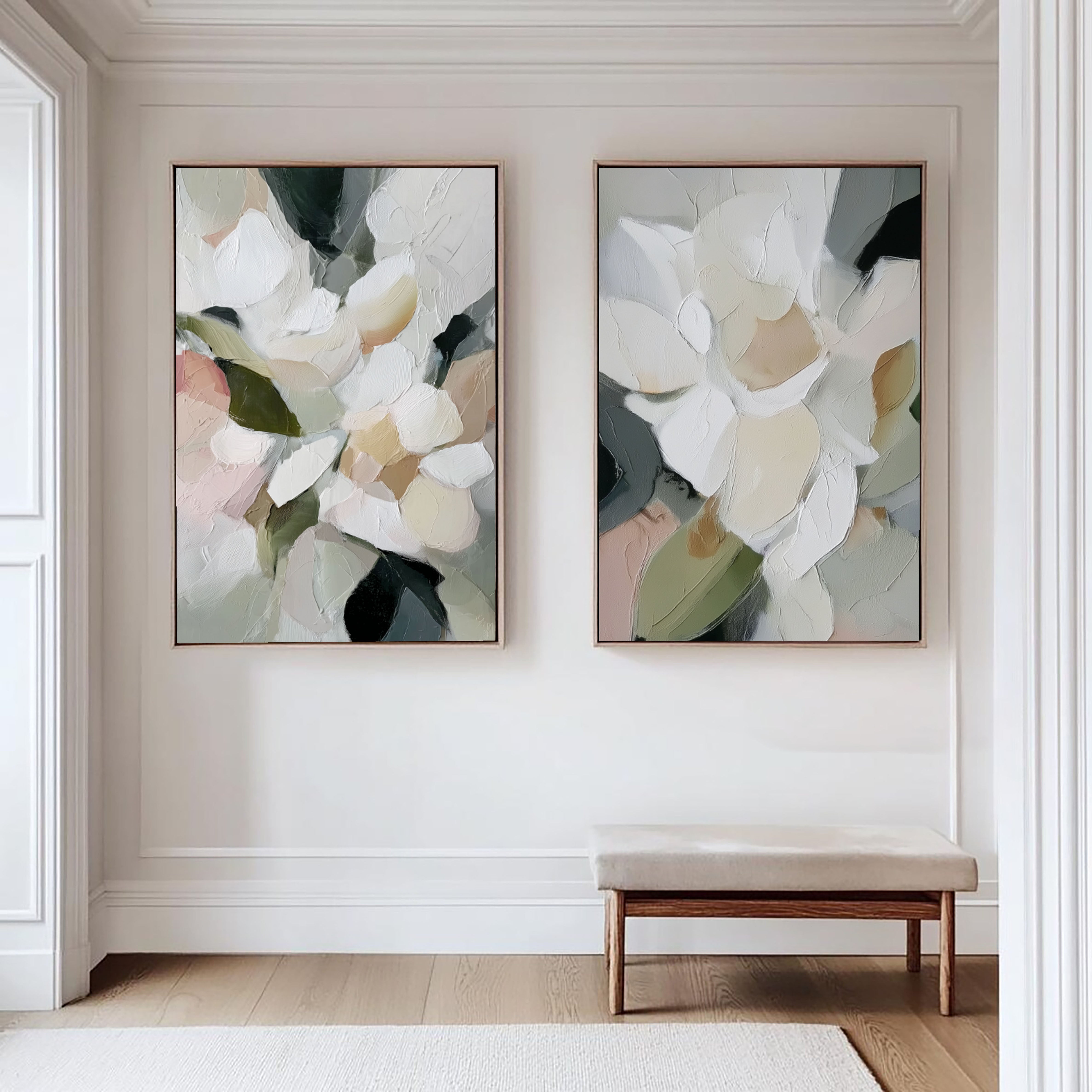 Textured Abstract Blooms | Soft Hues