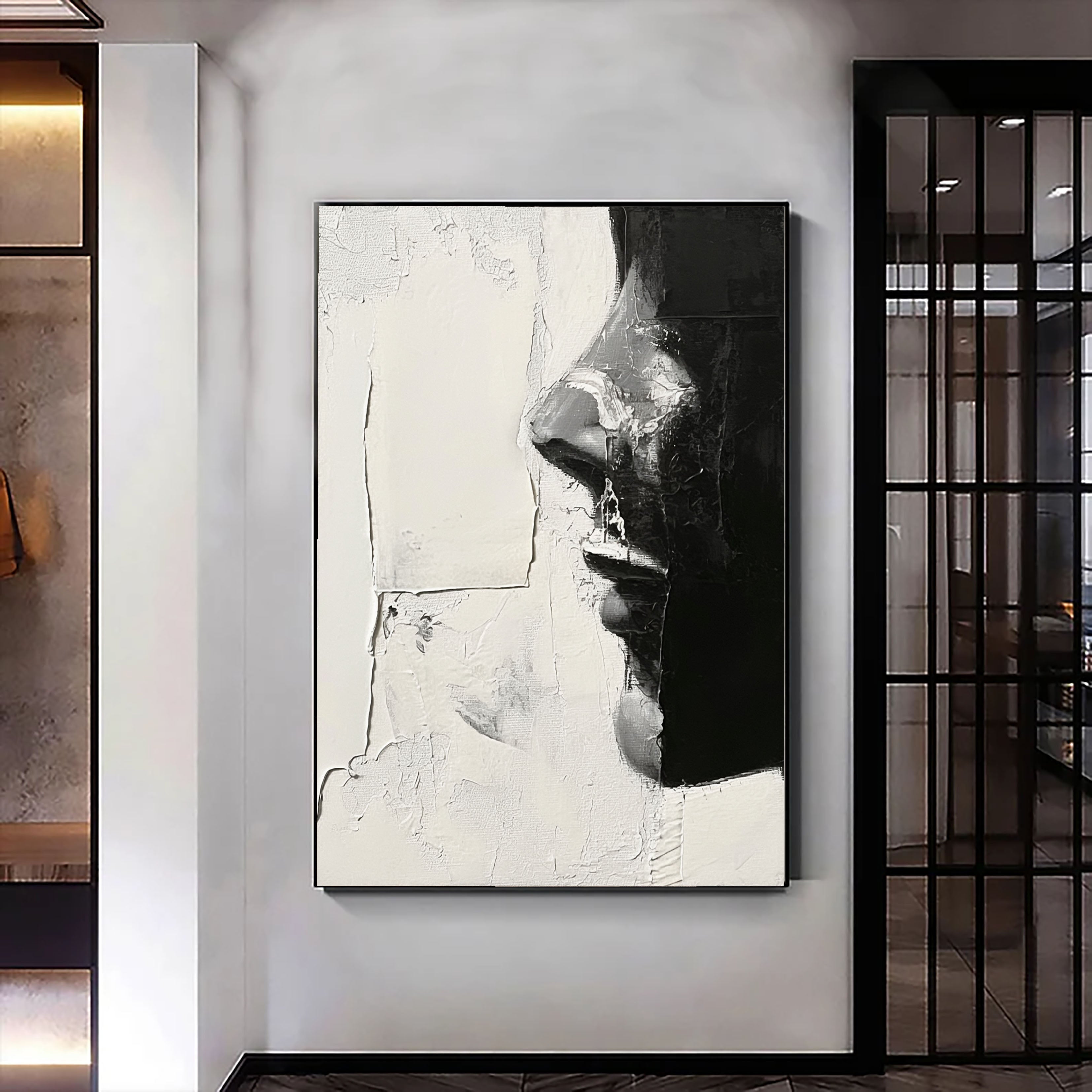 Textured Facial Drama | Monochrome Gaze