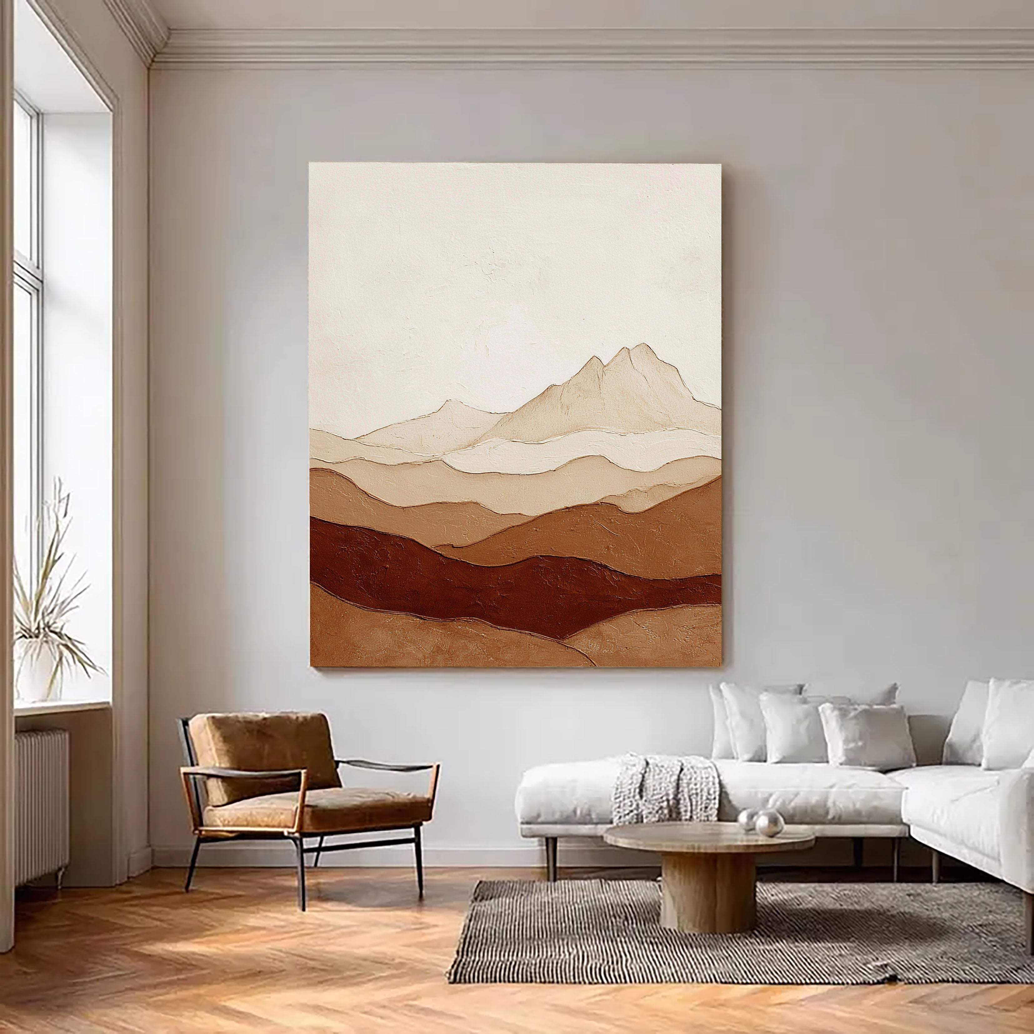 Textured Layered Peaks | Earth Tones