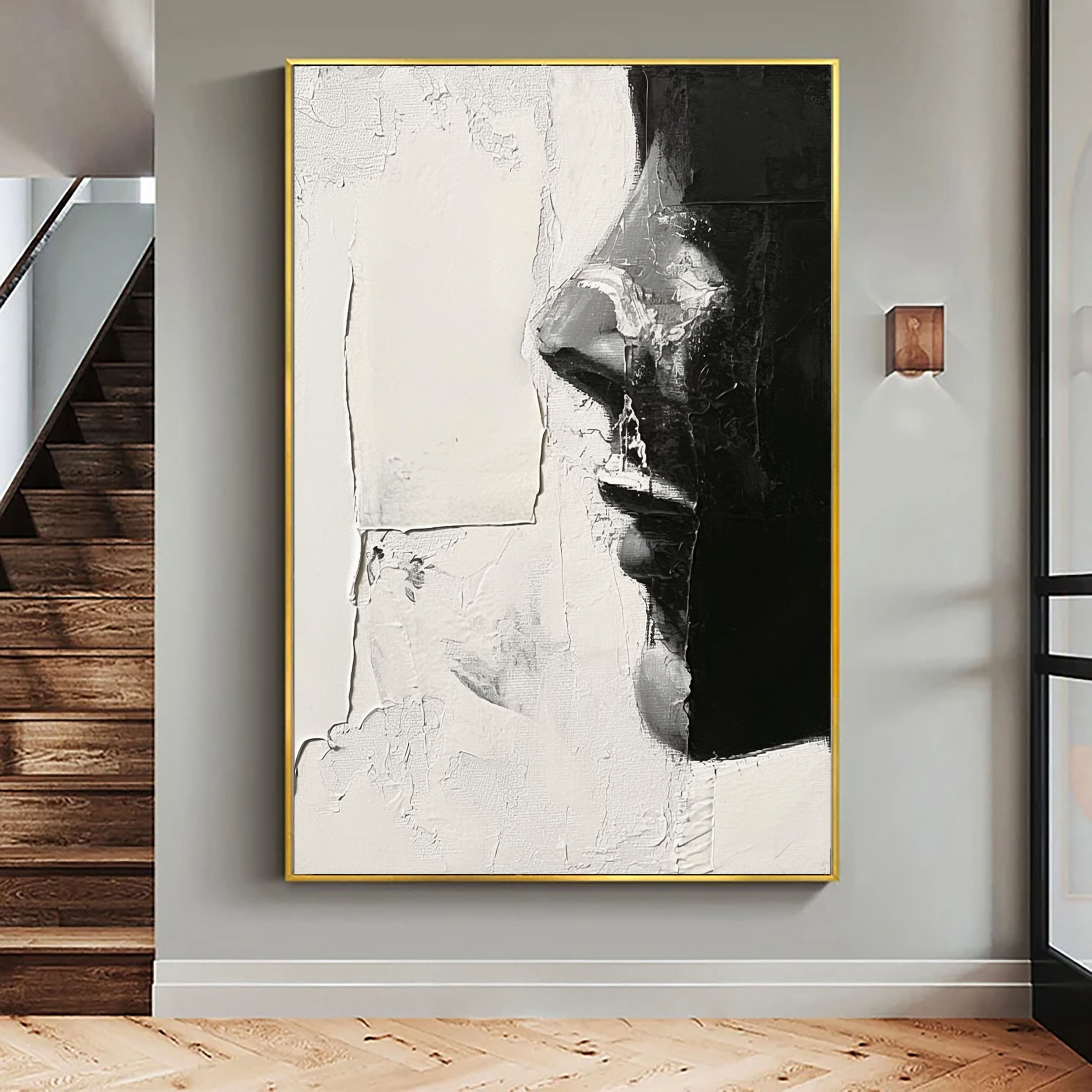 Textured Facial Drama | Monochrome Gaze