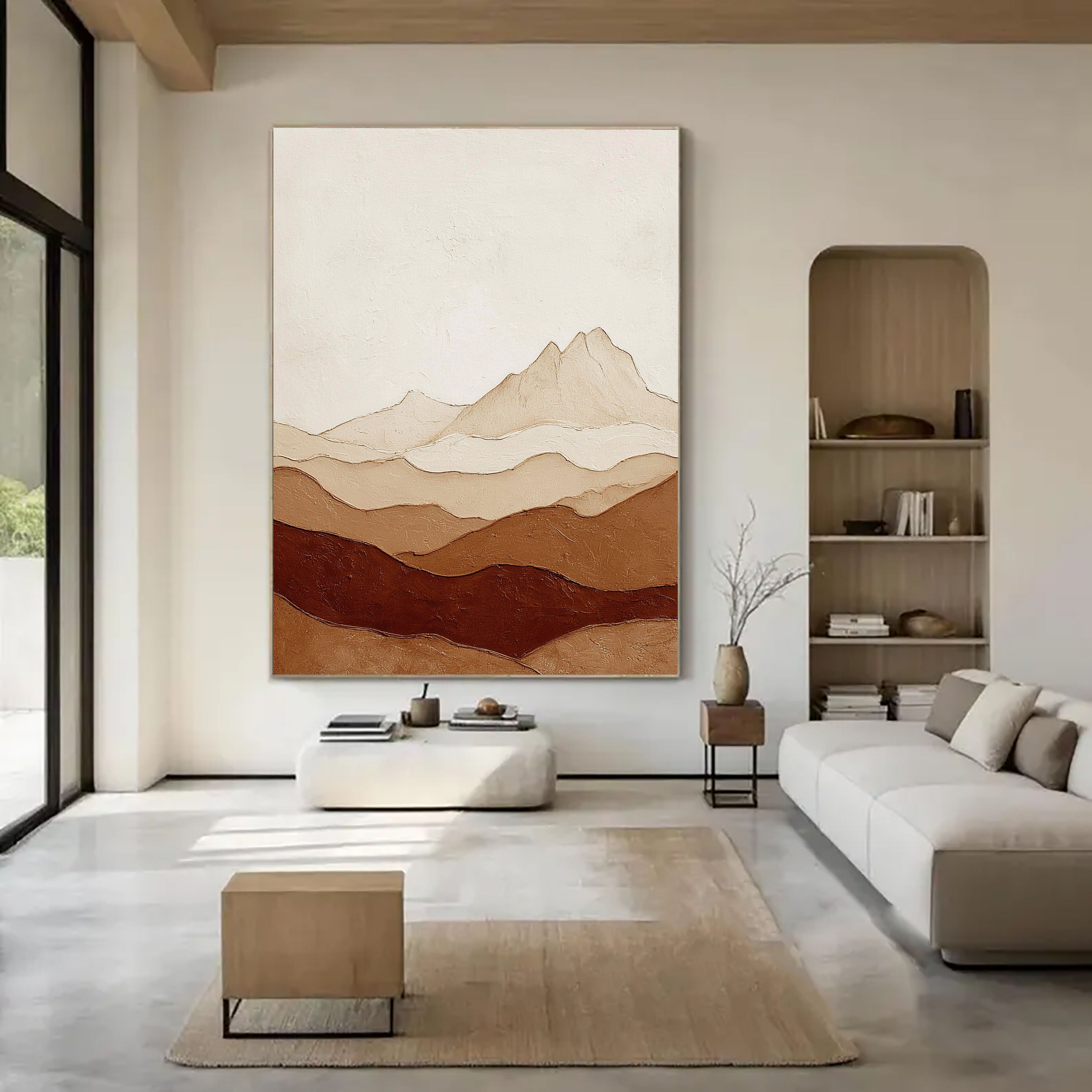 Textured Layered Peaks | Earth Tones