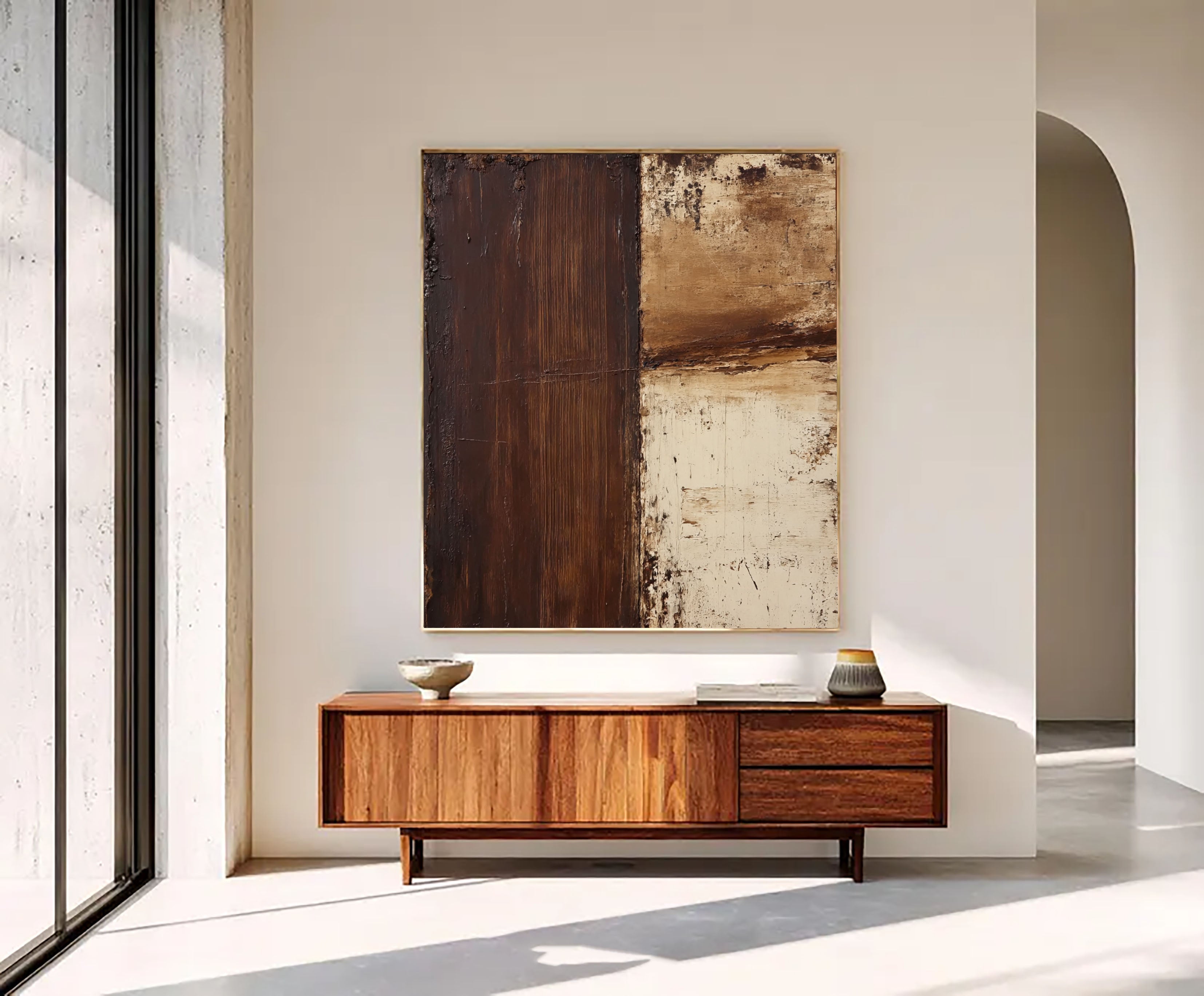 Textured Weathered Panels | Chestnut Ivory