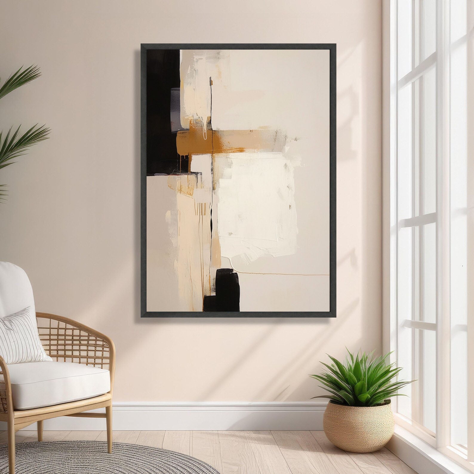 Textured Geometric Elegance | Neutral Blend