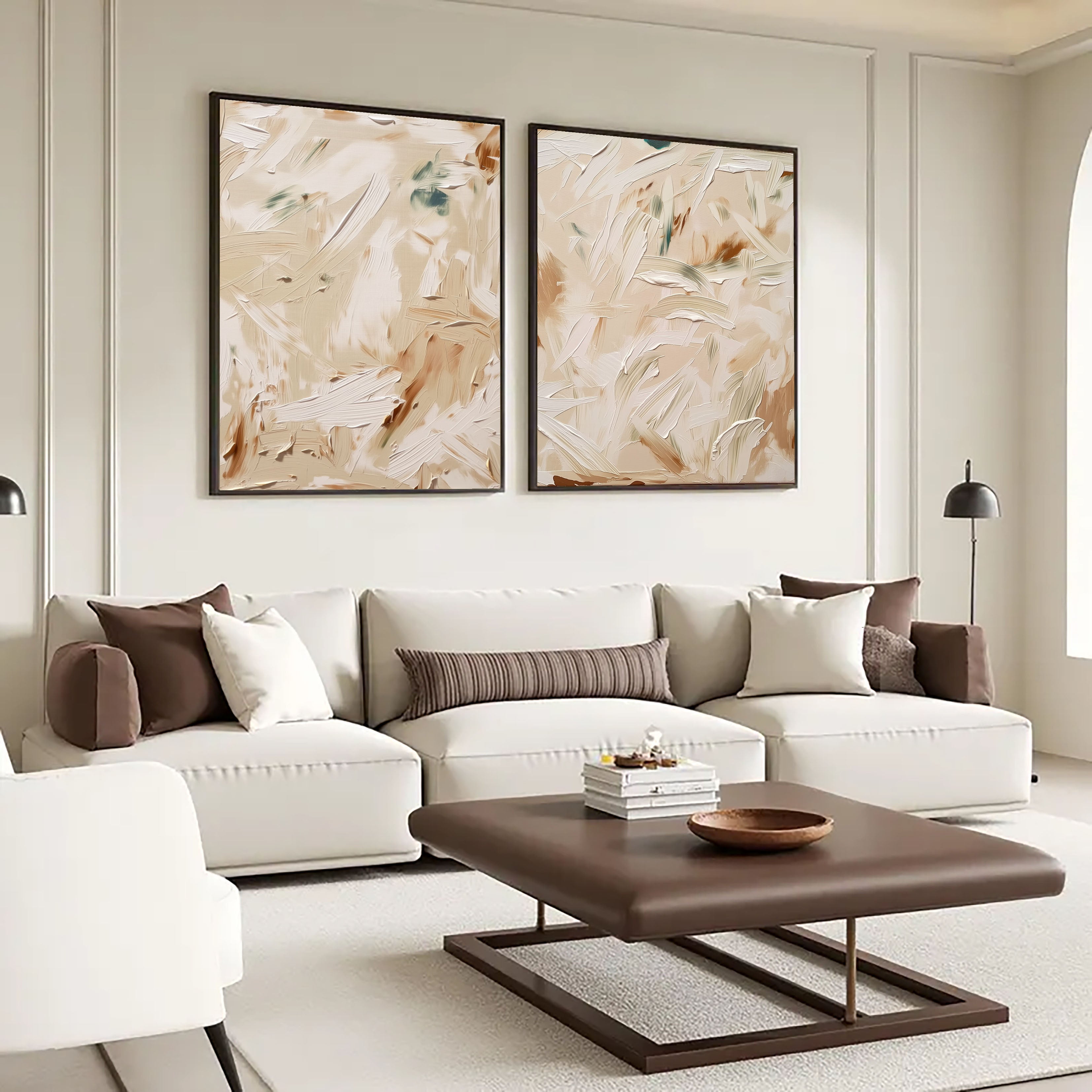Earthy Brushstroke Harmony | Neutral Tones